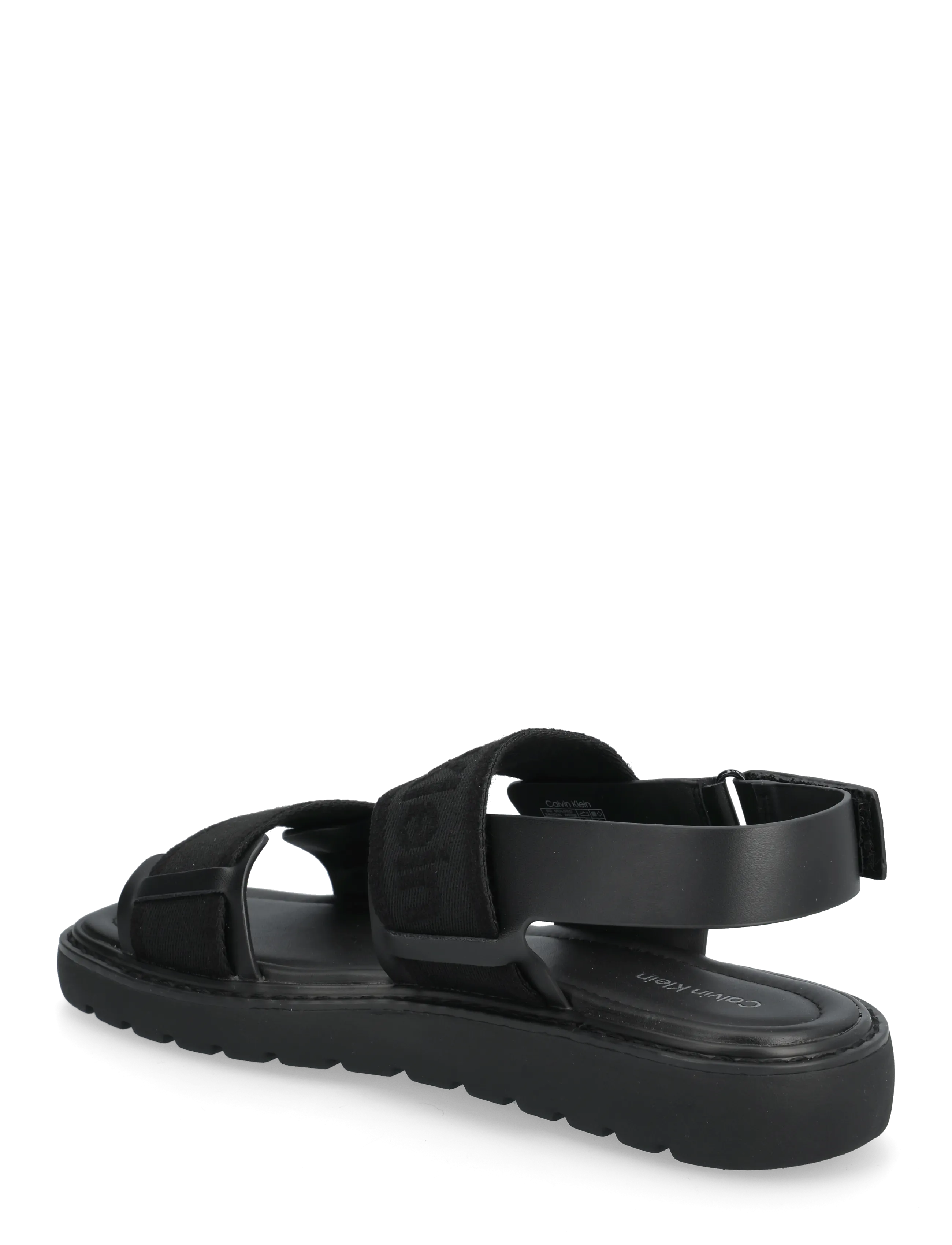 Calvin Klein - SQ MOLDED SANDAL WEBB - flade sandaler - triple black - 2
