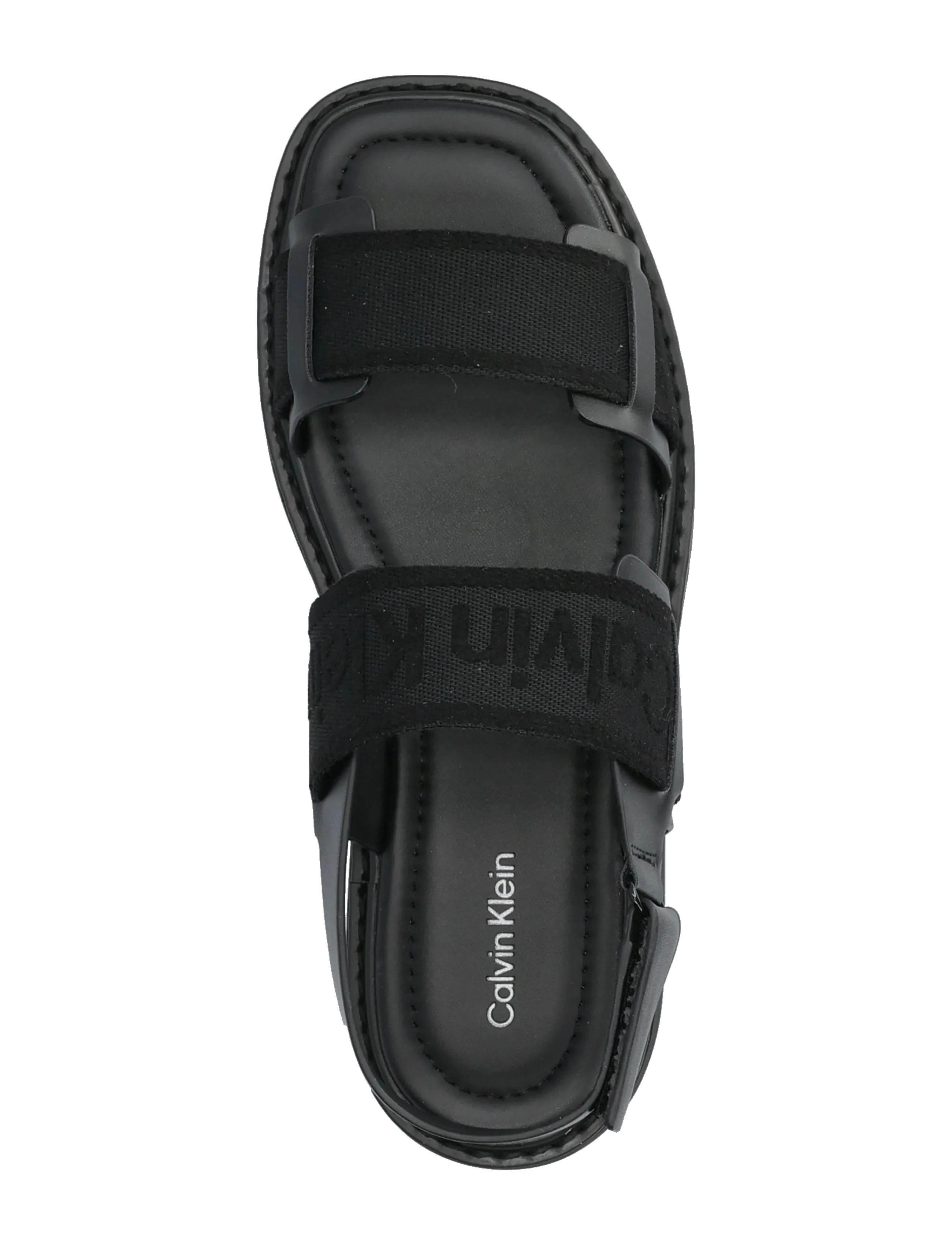 Calvin Klein - SQ MOLDED SANDAL WEBB - flade sandaler - triple black - 3