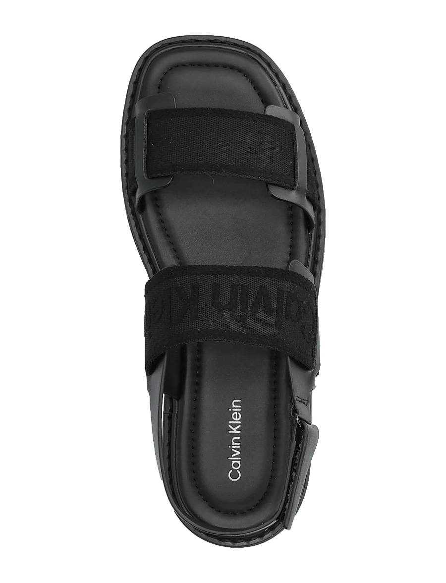 Calvin Klein - SQ MOLDED SANDAL WEBB - madalad sandaalid - triple black - 3
