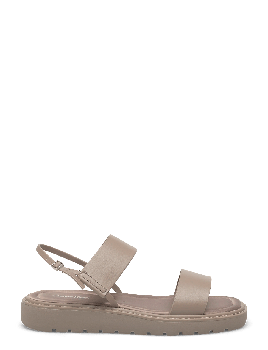 Calvin Klein - SQ MOLDED SANDAL SLIN LTH - plateau-sandalen - desert taupe - 1
