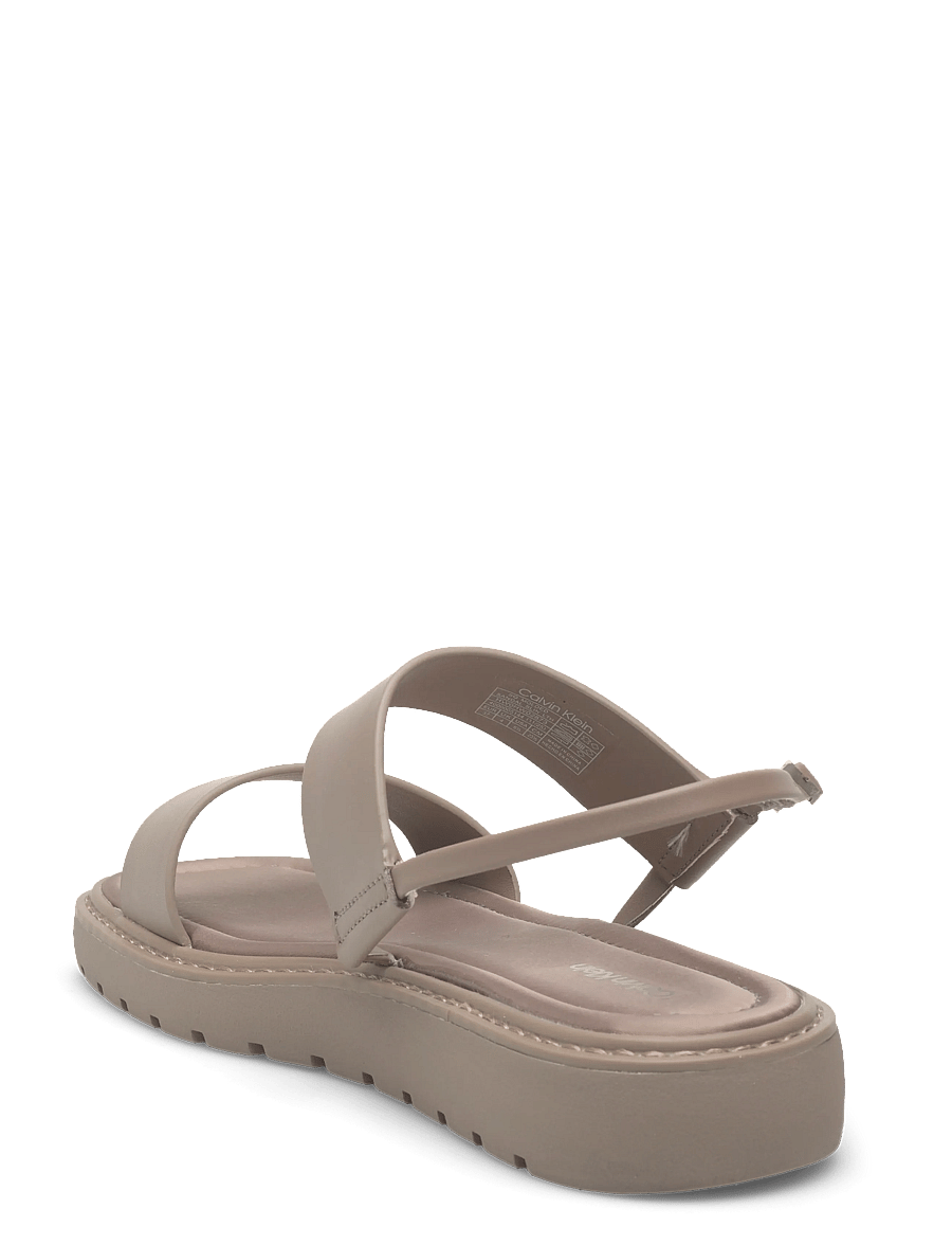 Calvin Klein - SQ MOLDED SANDAL SLIN LTH - plateau-sandalen - desert taupe - 2