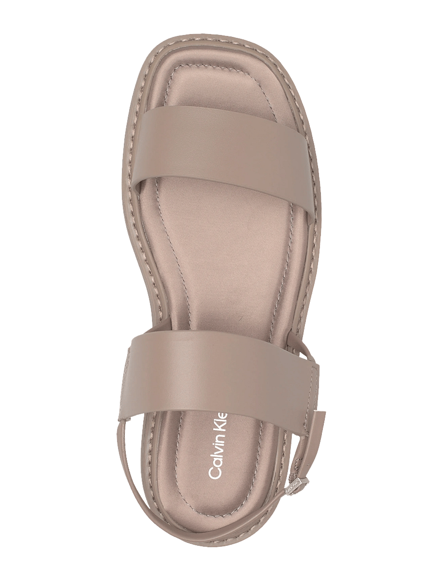 Calvin Klein - SQ MOLDED SANDAL SLIN LTH - plateau-sandalen - desert taupe - 3