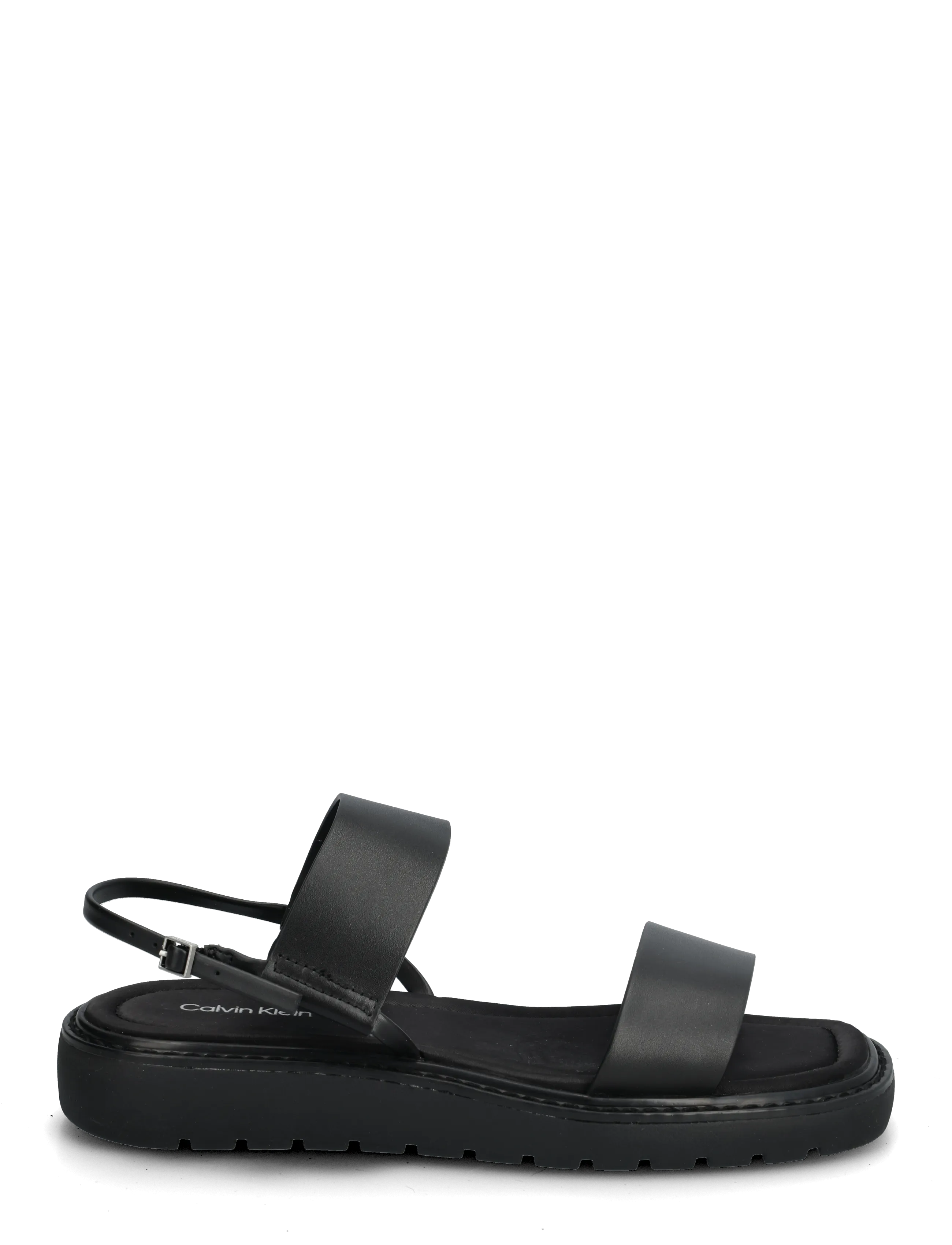 Calvin Klein - SQ MOLDED SANDAL SLIN LTH - platformsandaler - triple black - 1