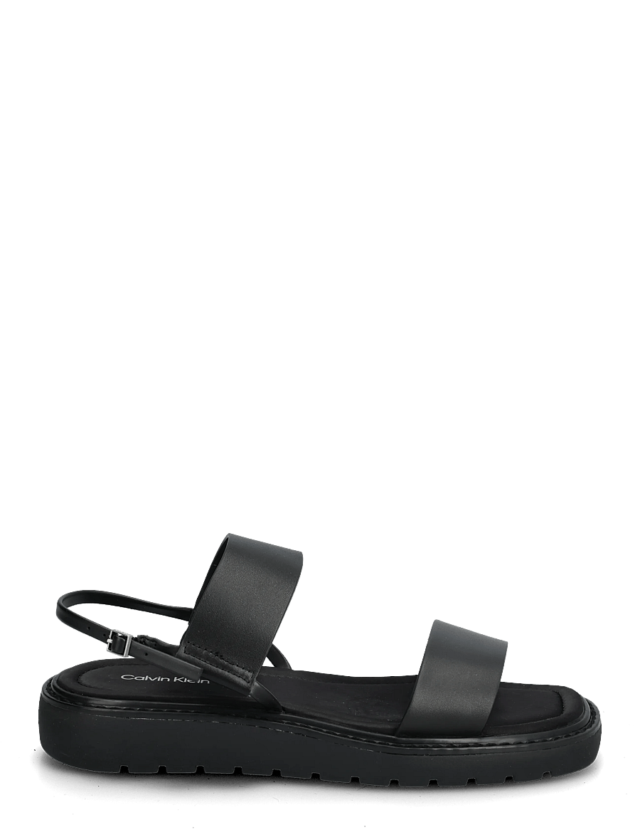 Calvin Klein - SQ MOLDED SANDAL SLIN LTH - plateau-sandalen - triple black - 1