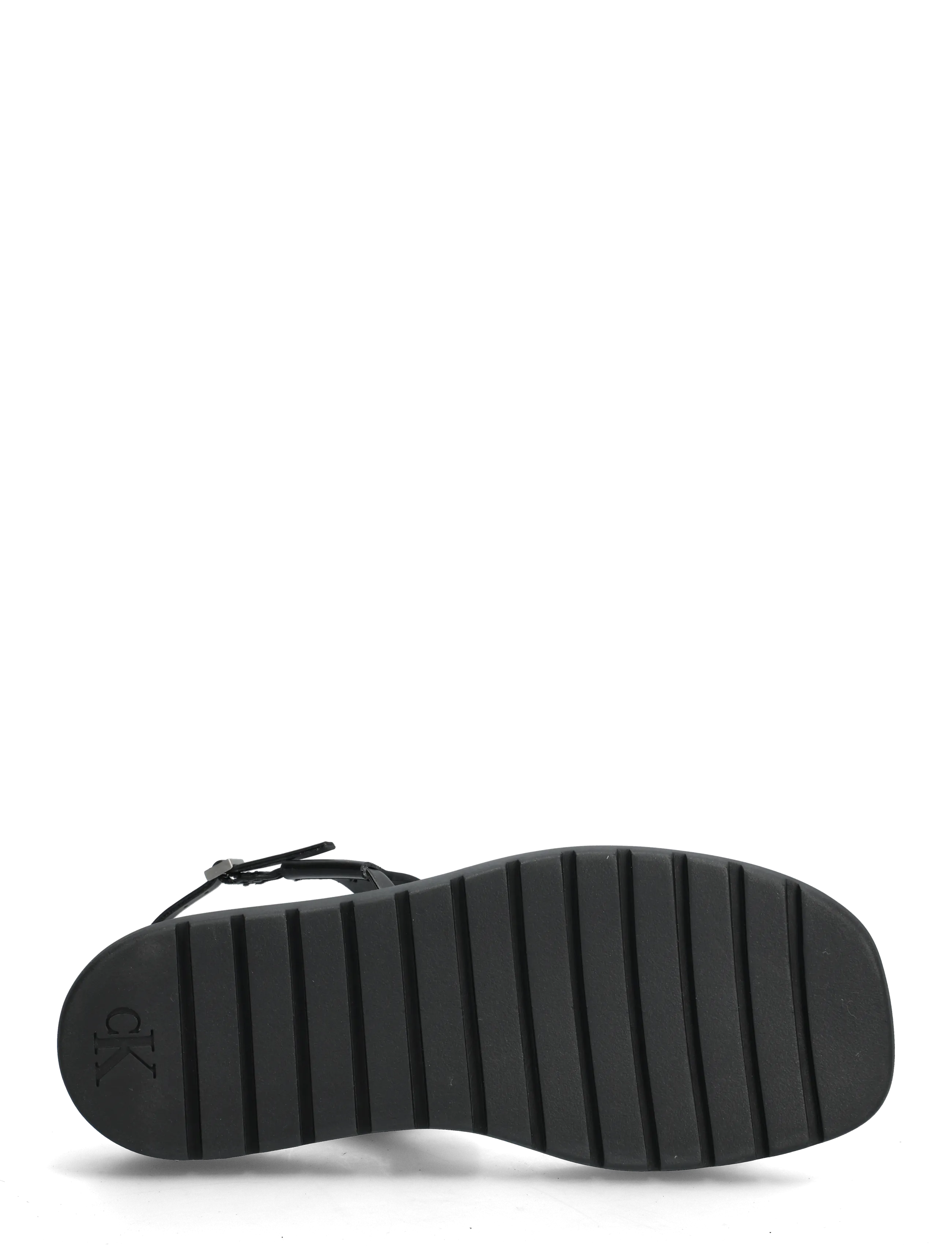 Calvin Klein - SQ MOLDED SANDAL SLIN LTH - platformsandaler - triple black - 4