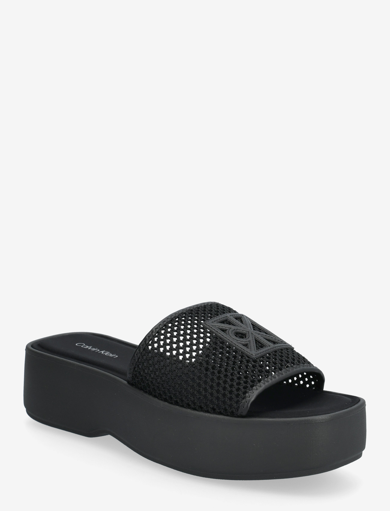Calvin Klein - FLATFORM SNDL MESH - platformsandaler - triple black - 0