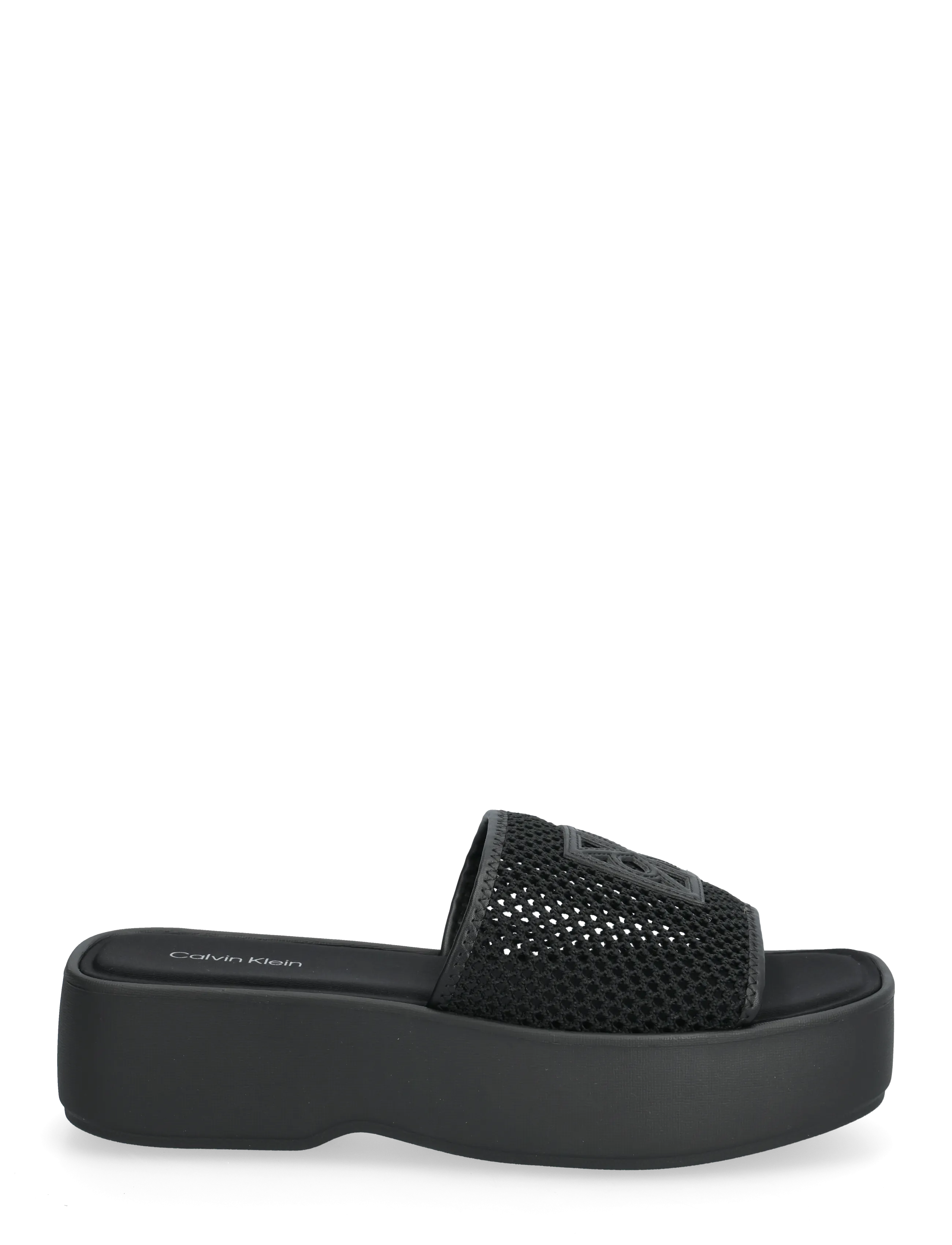 Calvin Klein - FLATFORM SNDL MESH - plateau-sandalen - triple black - 1