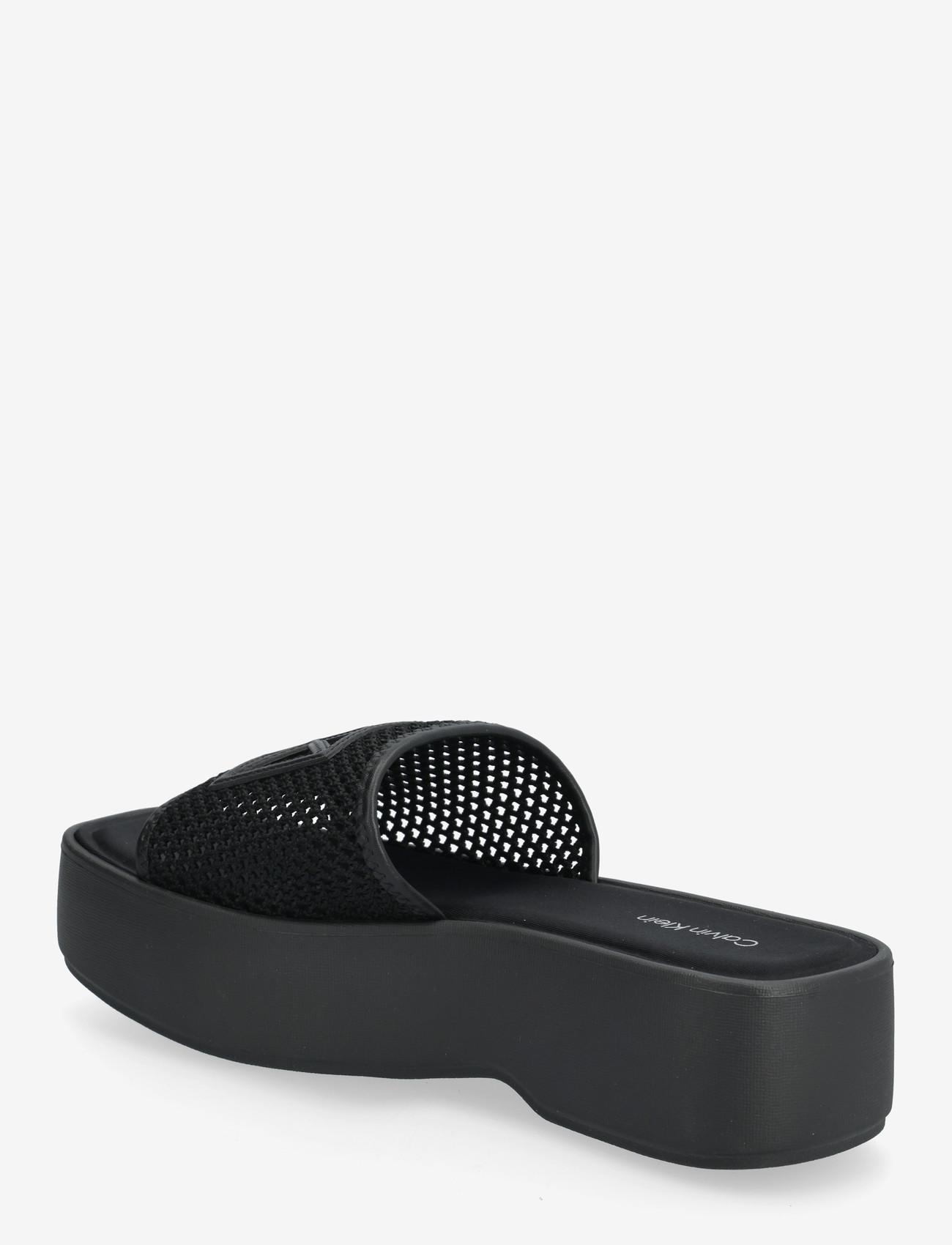 Calvin Klein - FLATFORM SNDL MESH - platformsandaler - triple black - 2