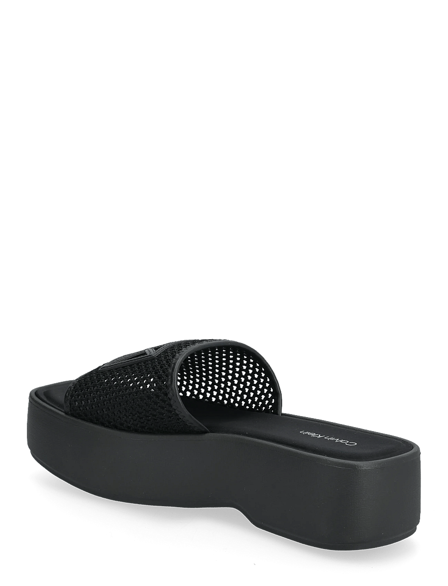 Calvin Klein - FLATFORM SNDL MESH - plateau-sandalen - triple black - 2