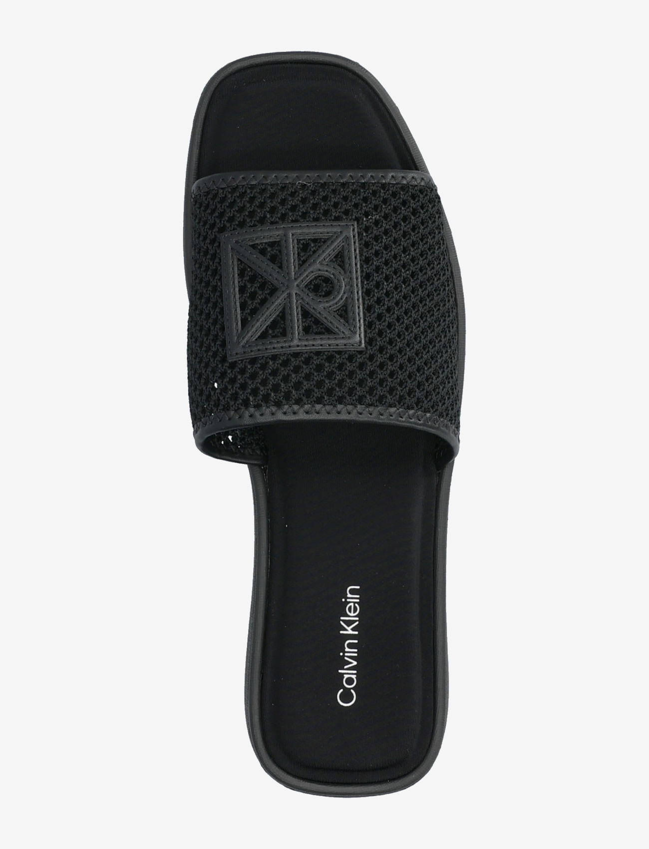 Calvin Klein - FLATFORM SNDL MESH - platformsandaler - triple black - 3