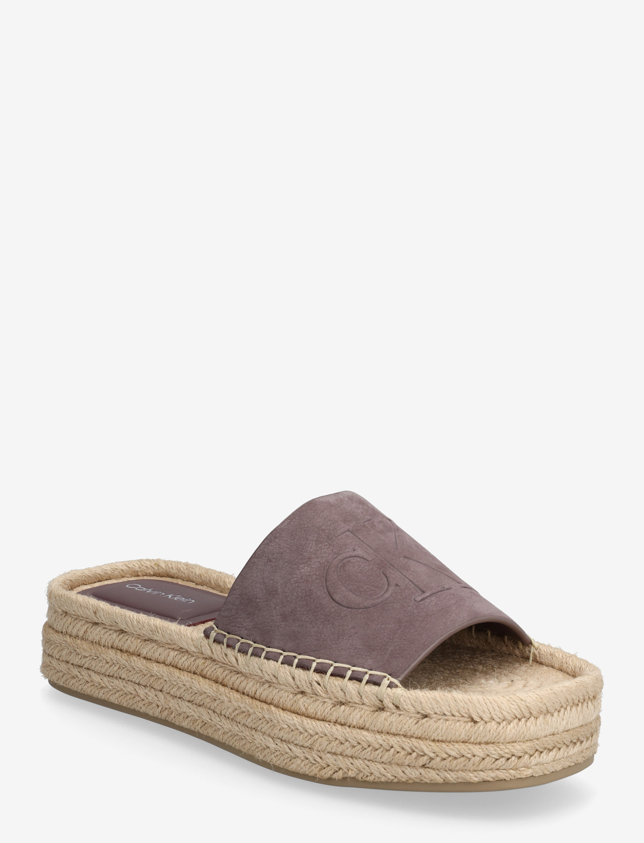 Calvin Klein - FLATF ESPA MULE NUB MG - platta mules - peppercorn - 0