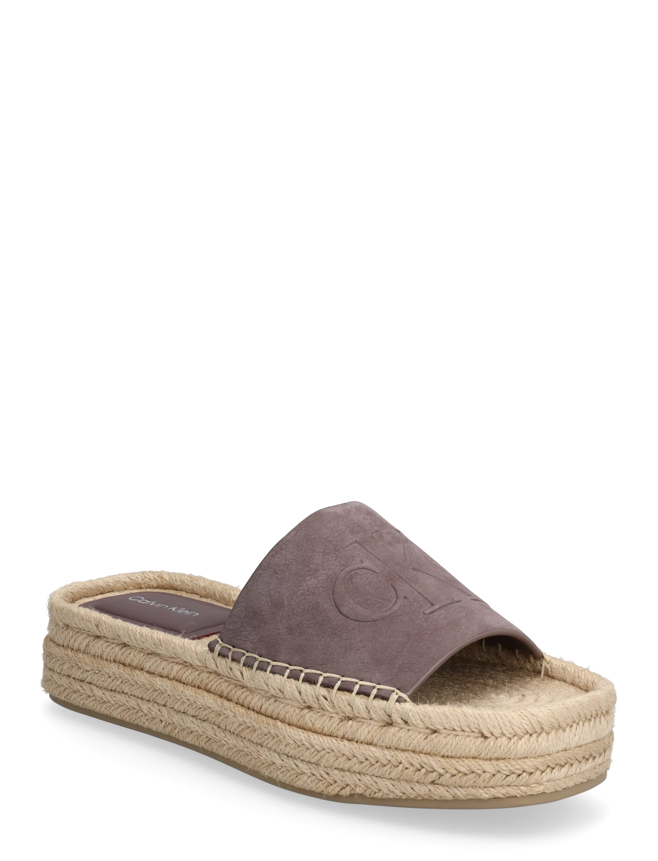 Calvin Klein FLATF ESPA MULE NUB MG - Pantoletten - PEPPERCORN / brown