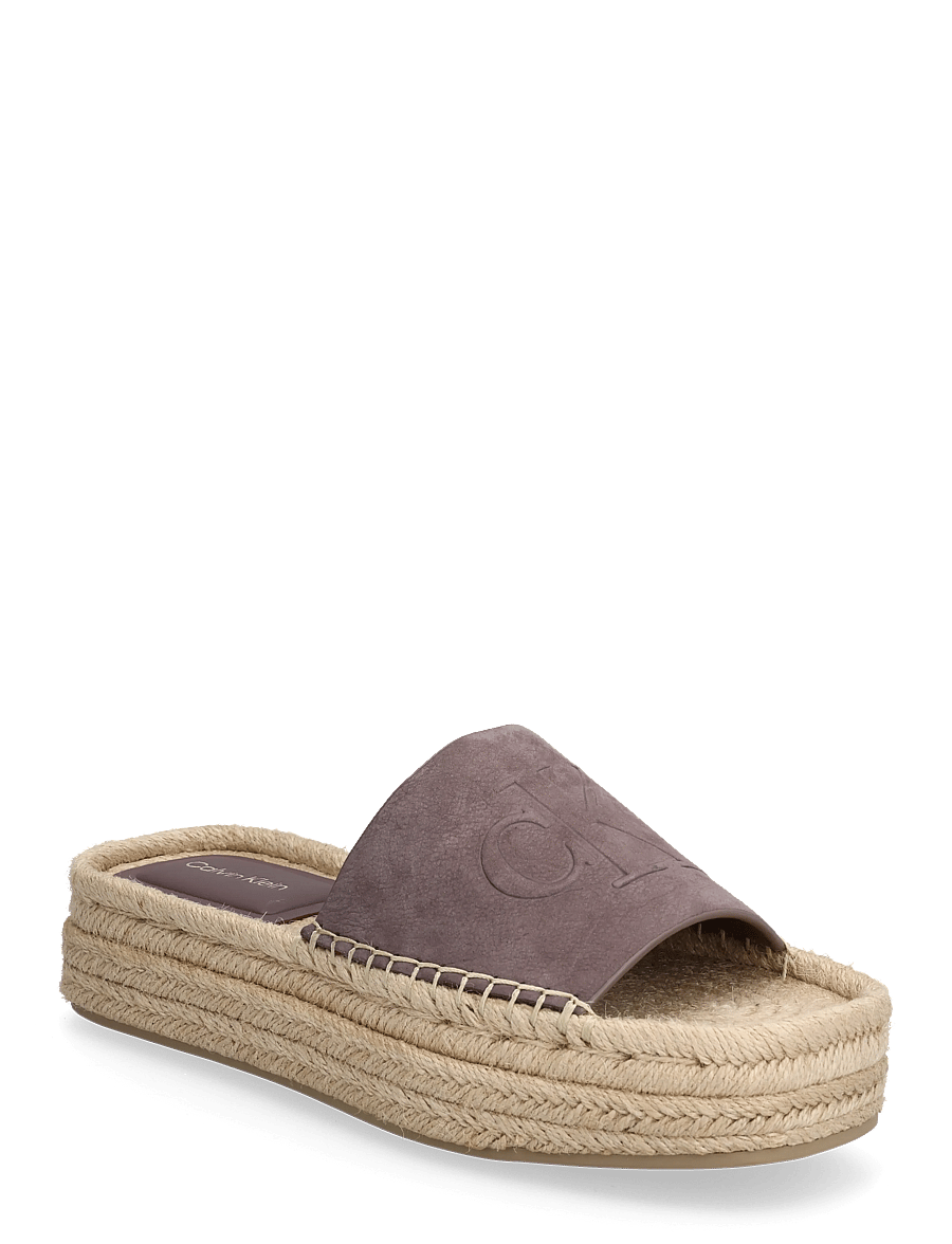 Calvin Klein - FLATF ESPA MULE NUB MG - espadrilles - peppercorn - 0