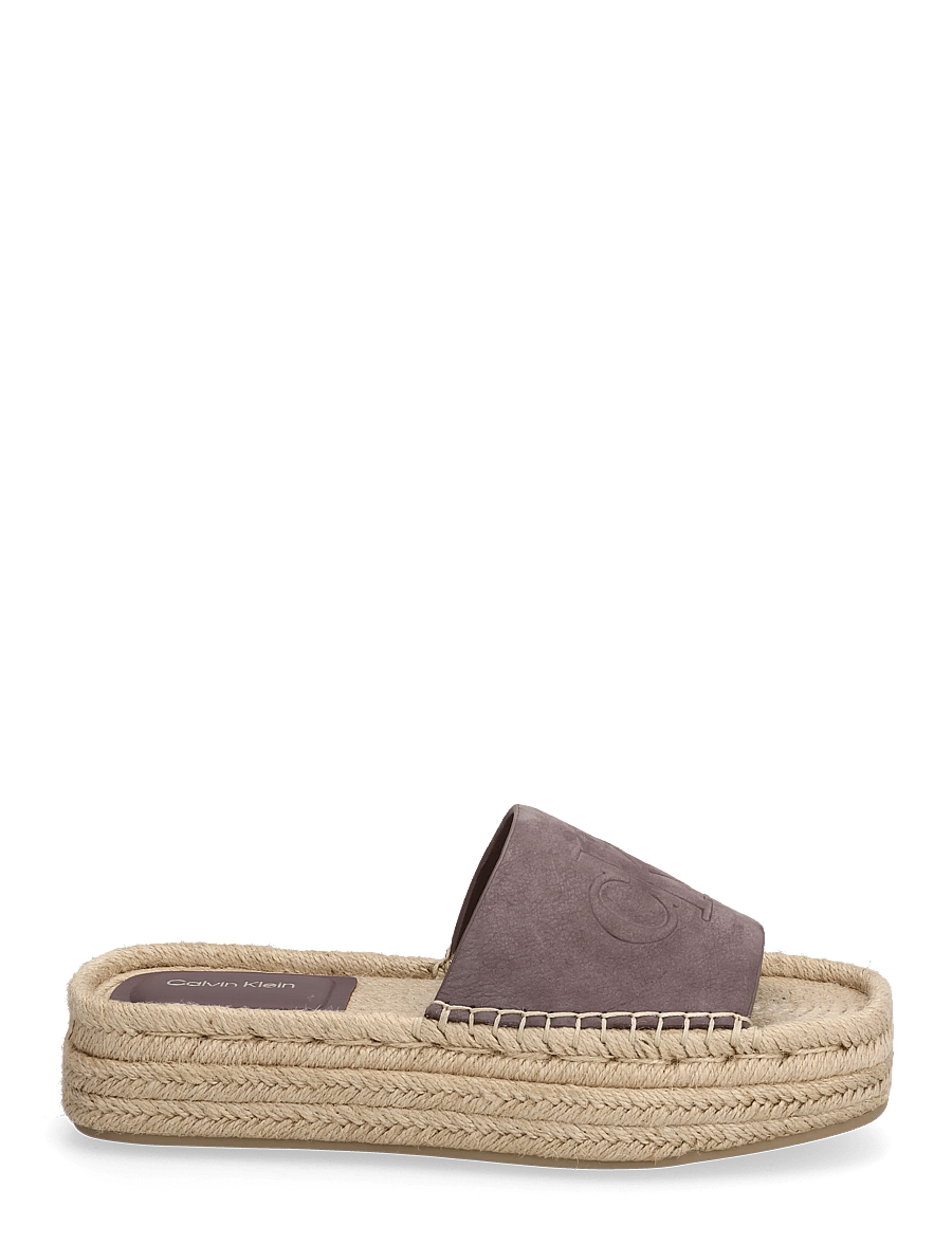 Calvin Klein - FLATF ESPA MULE NUB MG - espadrilles - peppercorn - 1