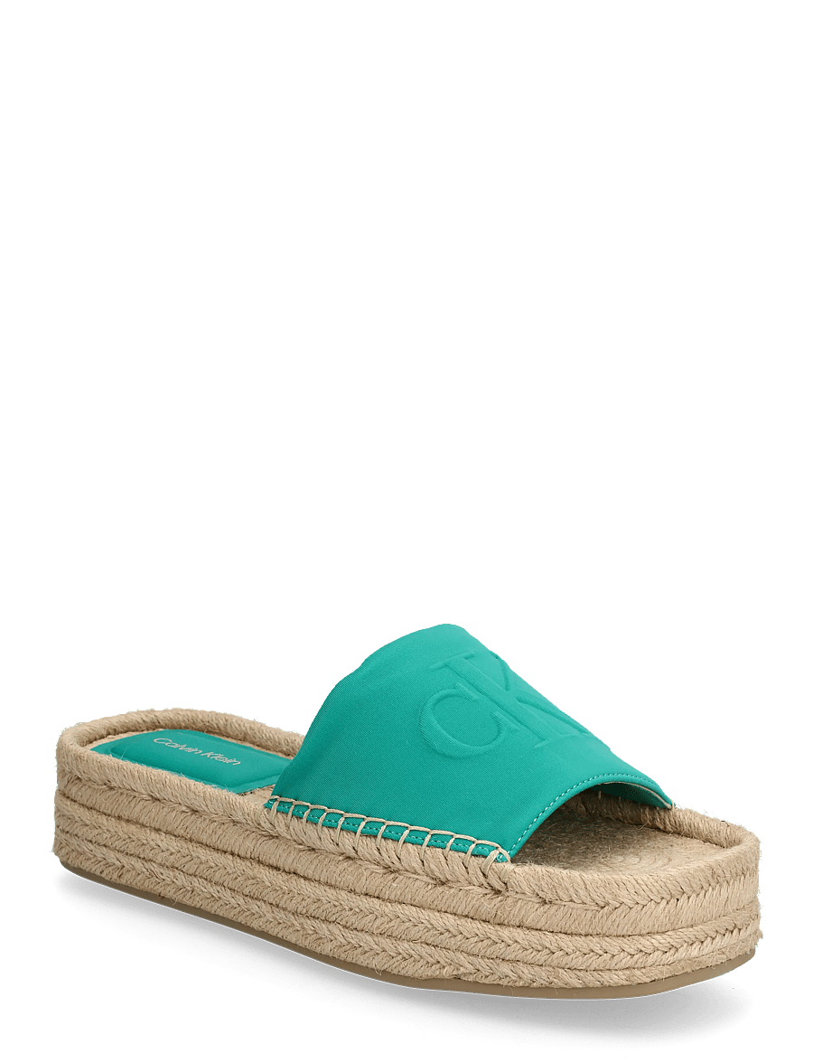 Calvin Klein - FLATF ESPA NEOP MG - espadrillos med hæl - enchanted forest - 0