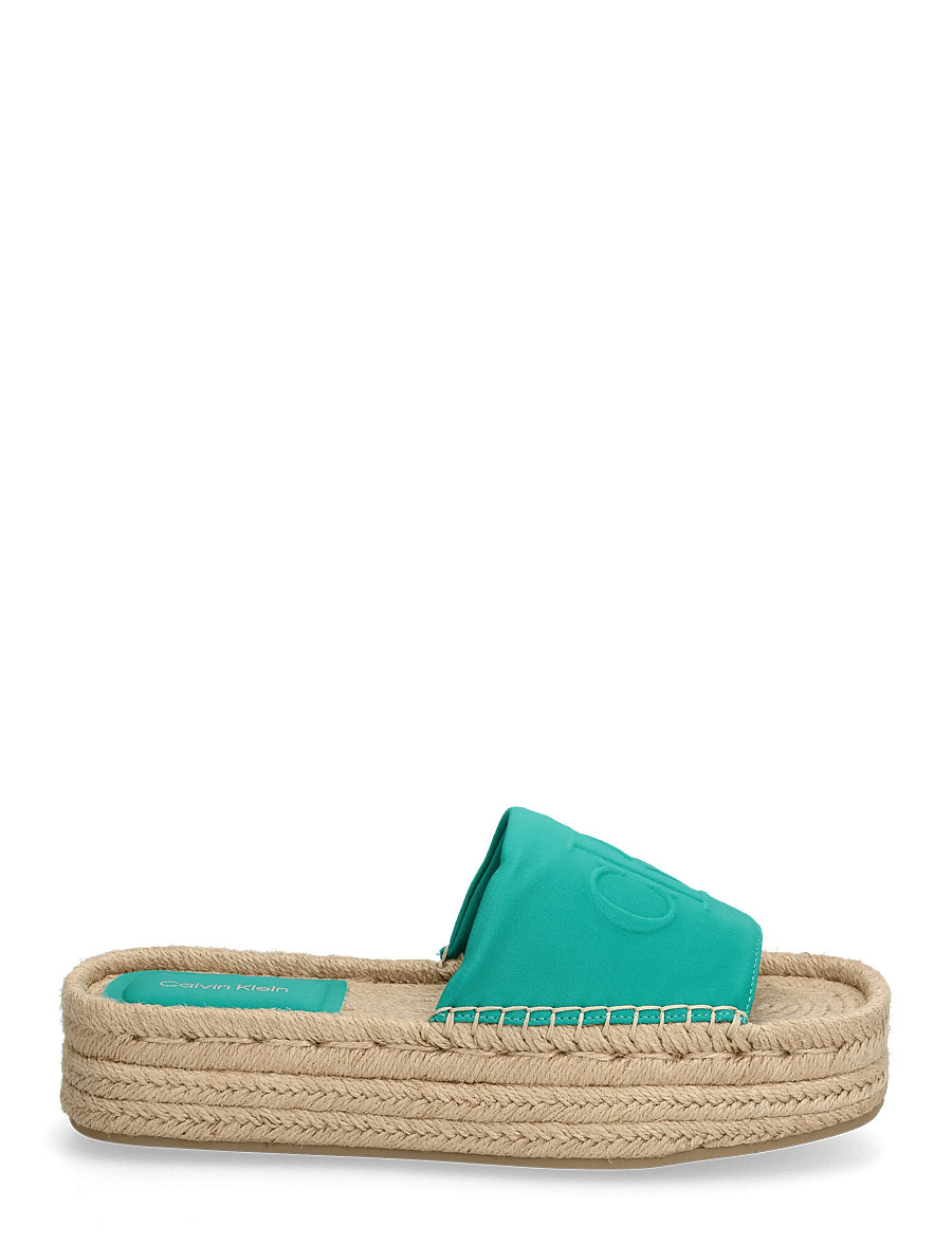 Calvin Klein - FLATF ESPA NEOP MG - espadrillos med hæl - enchanted forest - 1