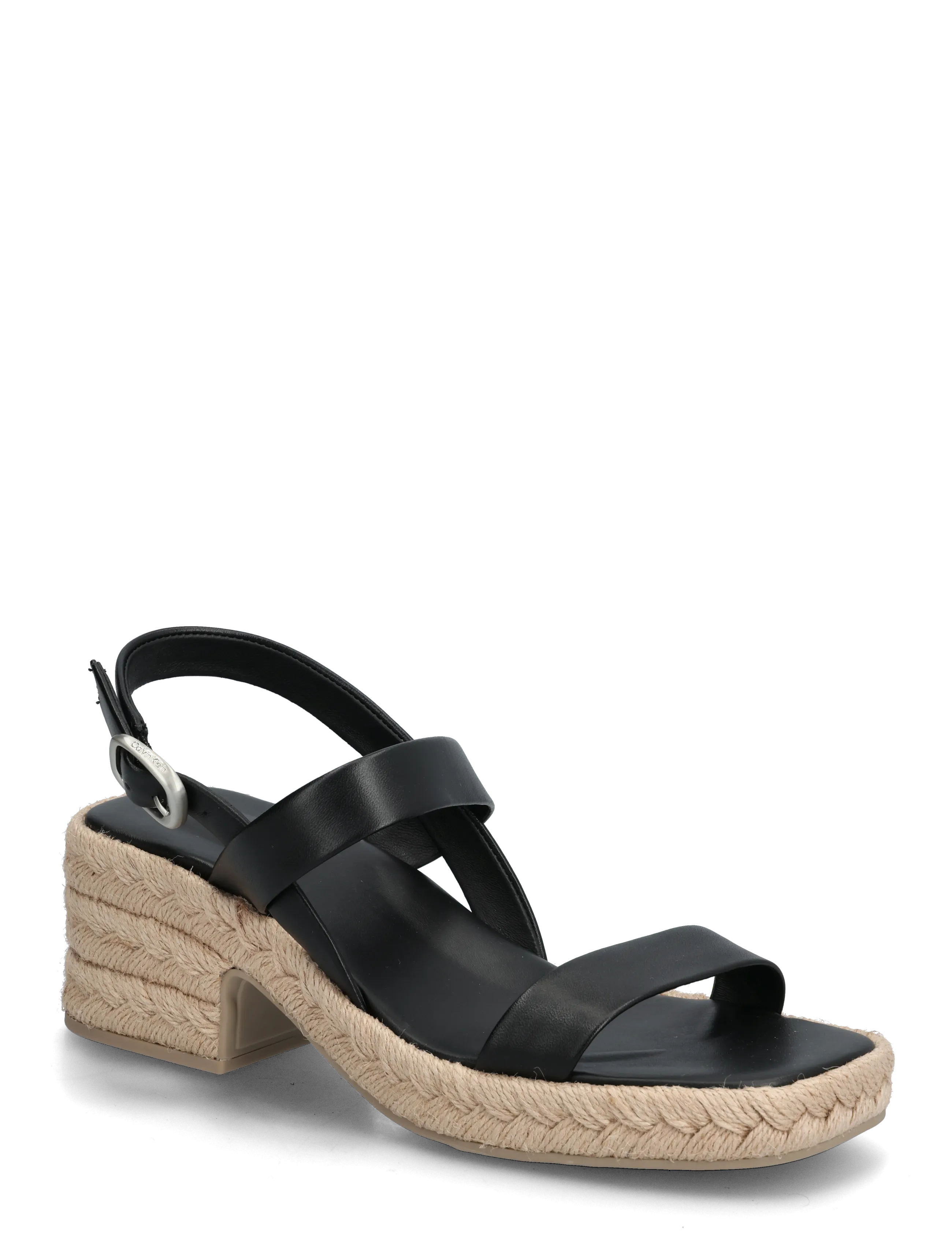 Calvin Klein Block Heel Espa 50 Slingb Lth, 37, Heels, Schwarz - Heeled Sandals, Frauen
