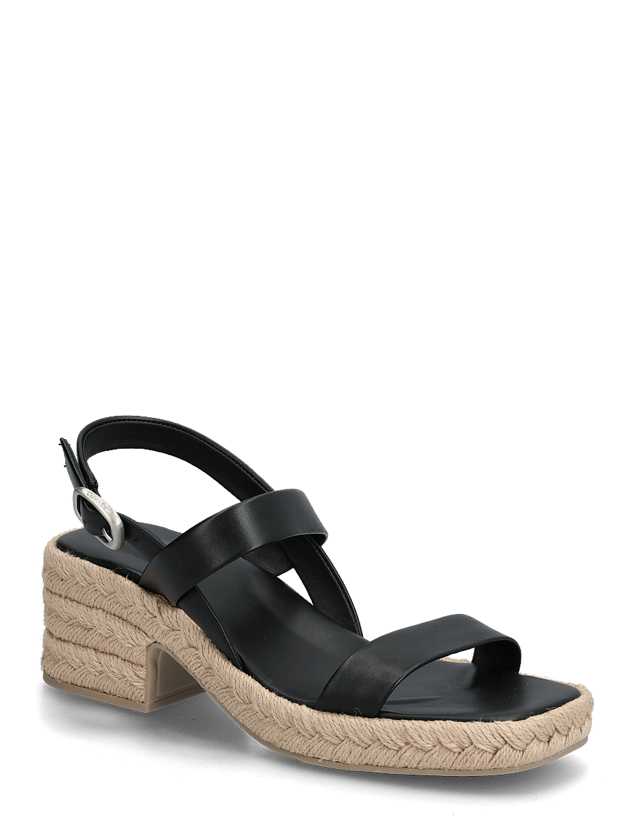 Calvin Klein - BLOCK HEEL ESPA 50 SLINGB LTH - espadrilles à talons - ck black - 0