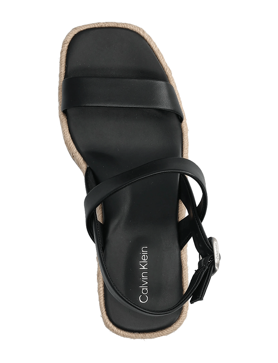 Calvin Klein - BLOCK HEEL ESPA 50 SLINGB LTH - espadrilles à talons - ck black - 3