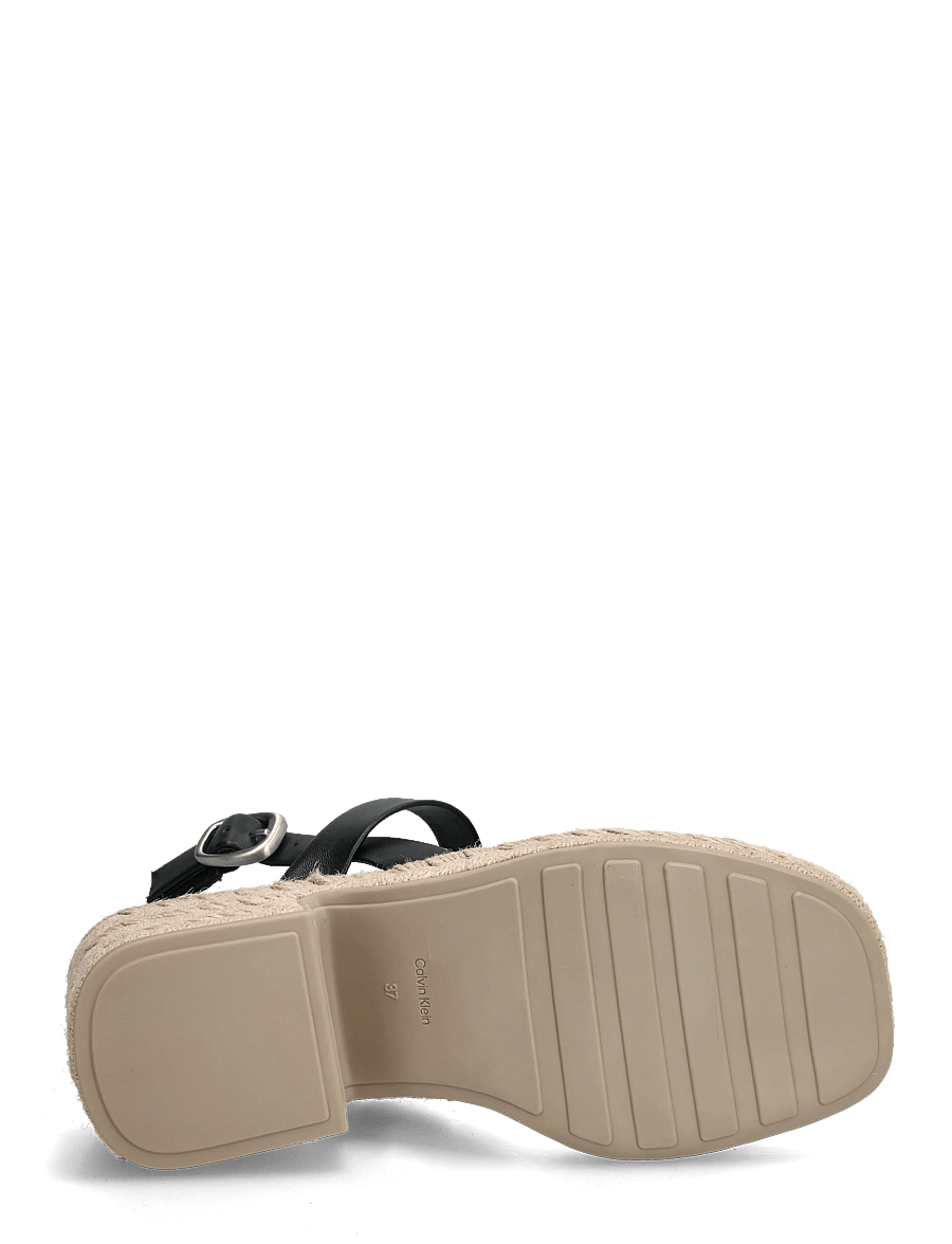 Calvin Klein - BLOCK HEEL ESPA 50 SLINGB LTH - espadrilles à talons - ck black - 4