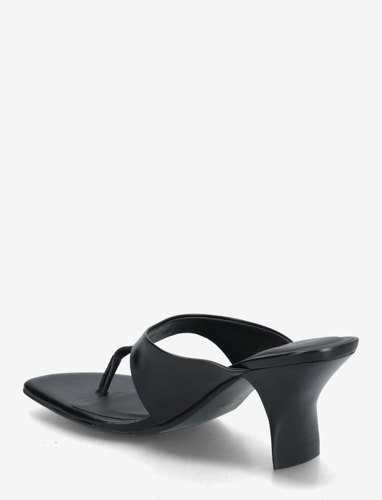 Calvin Klein - SCULPT KITT HEEL SNDL THONG LTH - sandaletten - triple black - 2