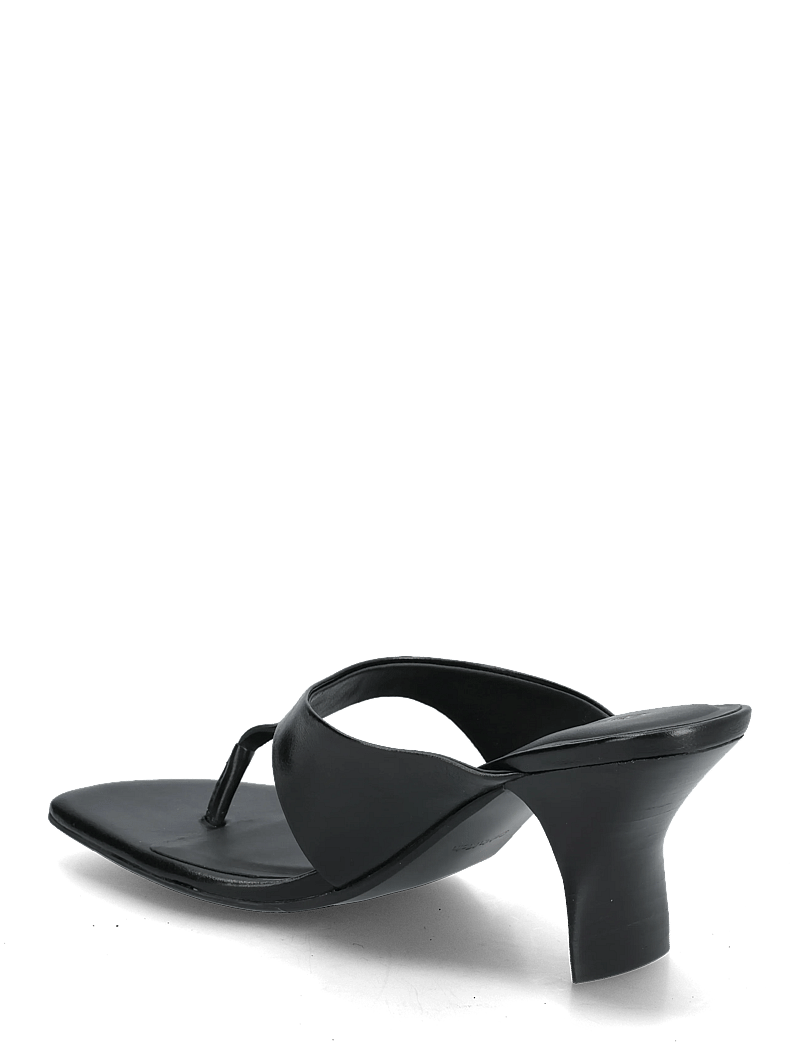 Calvin Klein - SCULPT KITT HEEL SNDL THONG LTH - sandaletten - triple black - 2