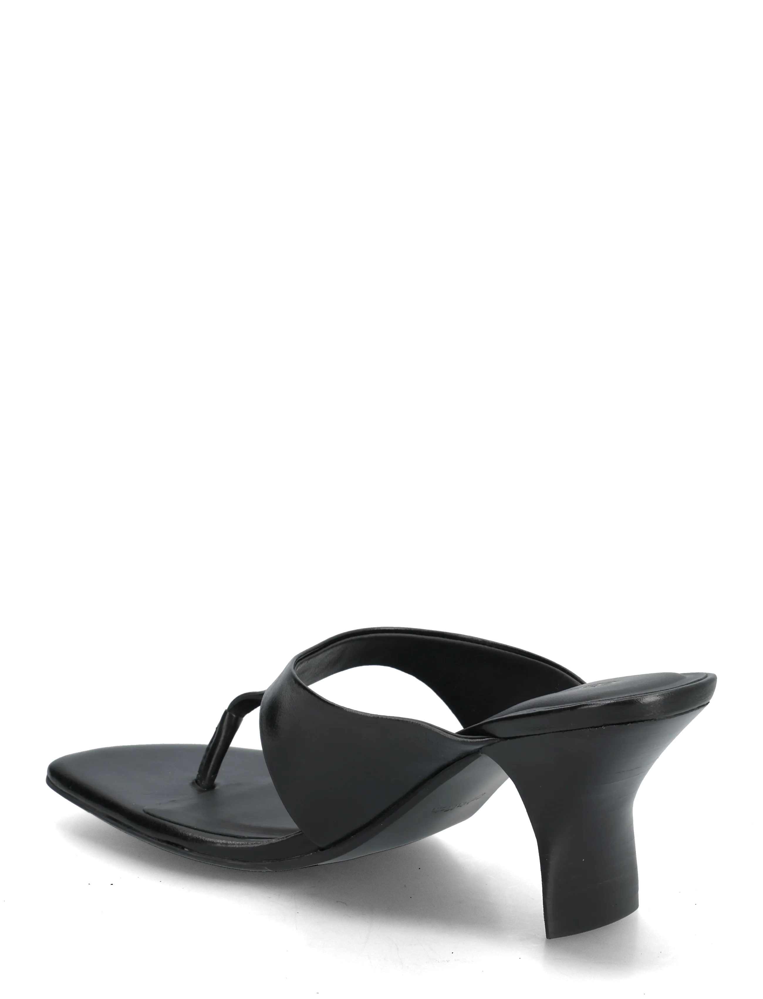 Calvin Klein - SCULPT KITT HEEL SNDL THONG LTH - sandaler med hæl - triple black - 2