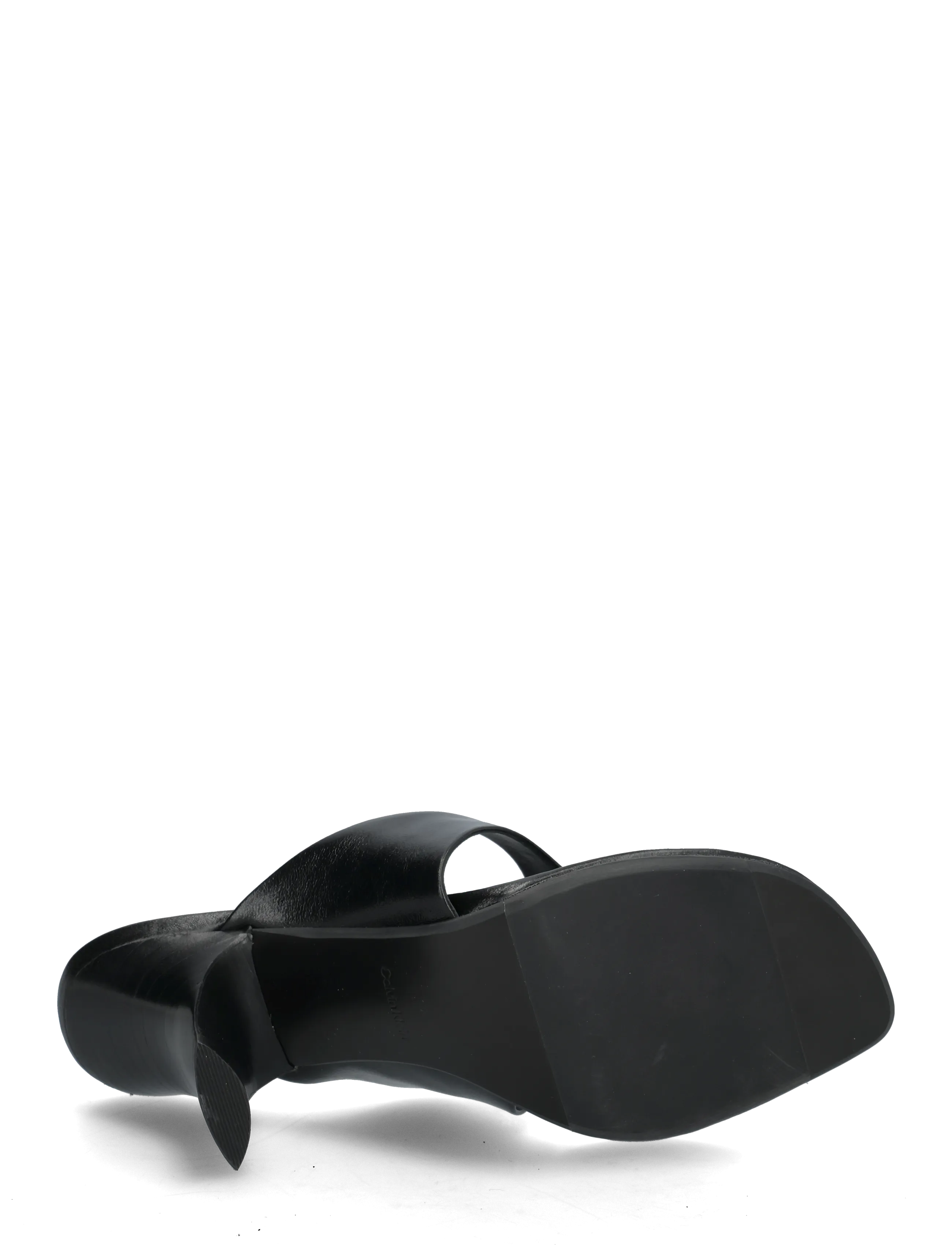 Calvin Klein - SCULPT KITT HEEL SNDL THONG LTH - sandaler med hæl - triple black - 4