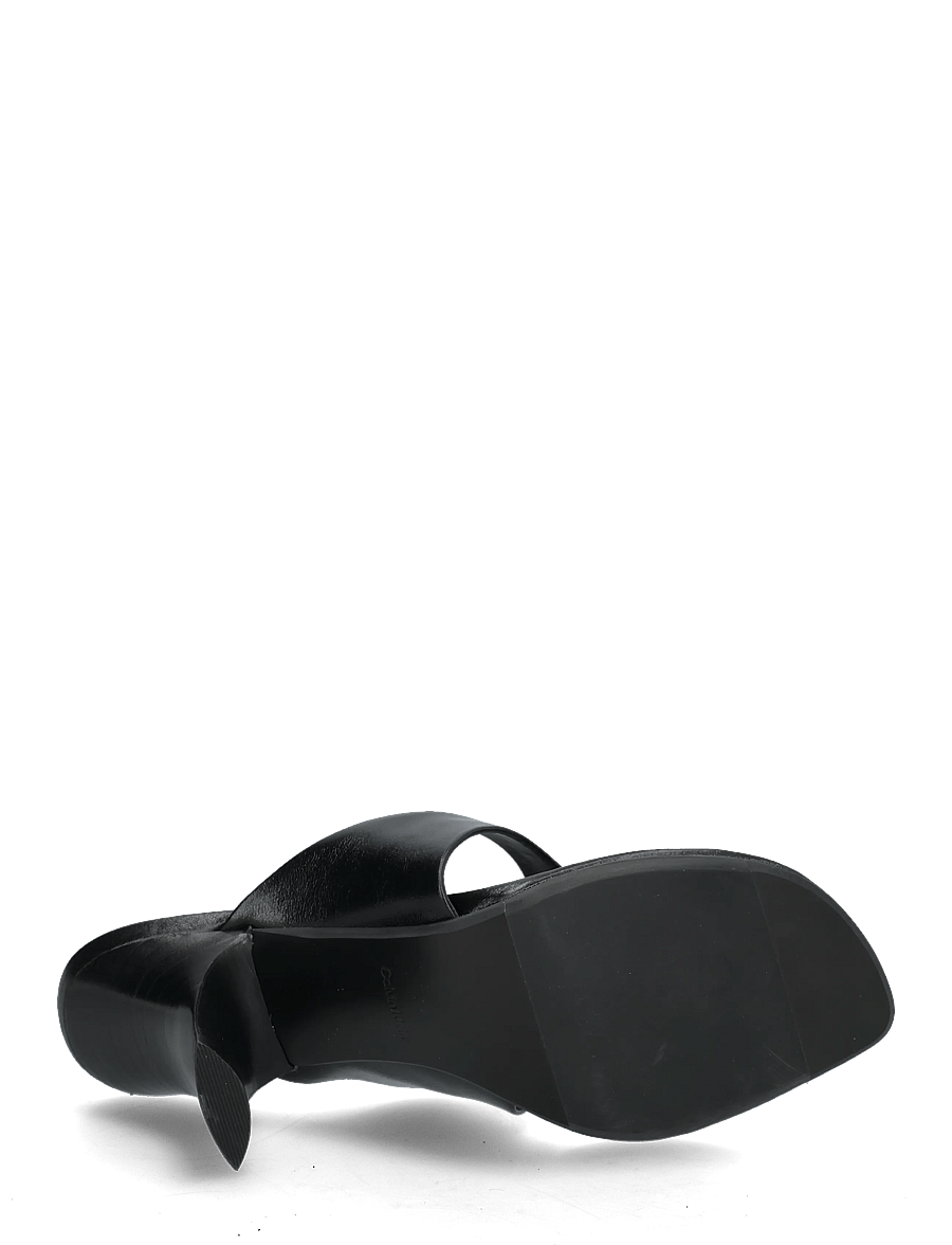 Calvin Klein - SCULPT KITT HEEL SNDL THONG LTH - sandaler med hæl - triple black - 4