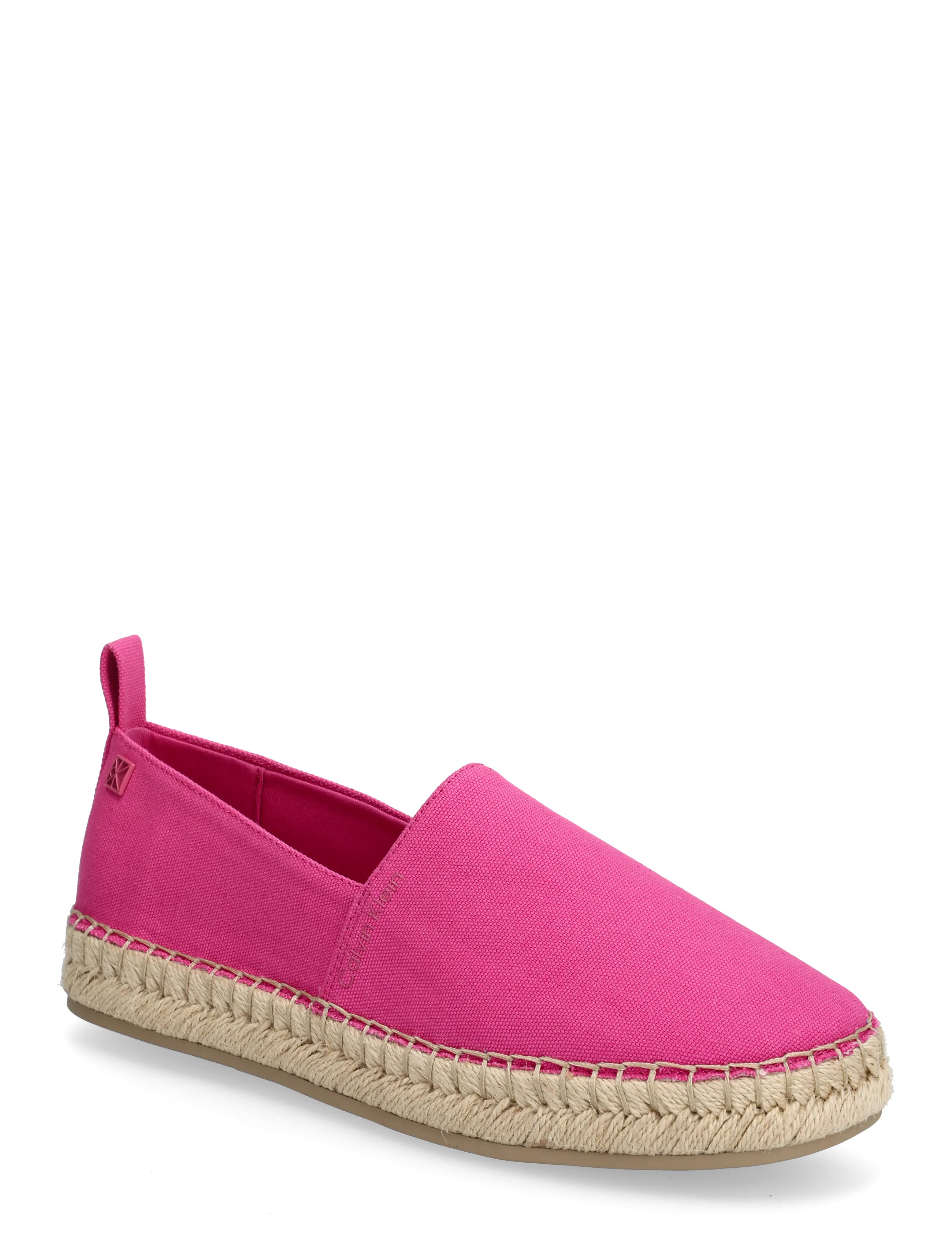 Calvin Klein Oblique Espadrille Canvas, 40, Pink, Espadriller > Flade Espadriller, Dame