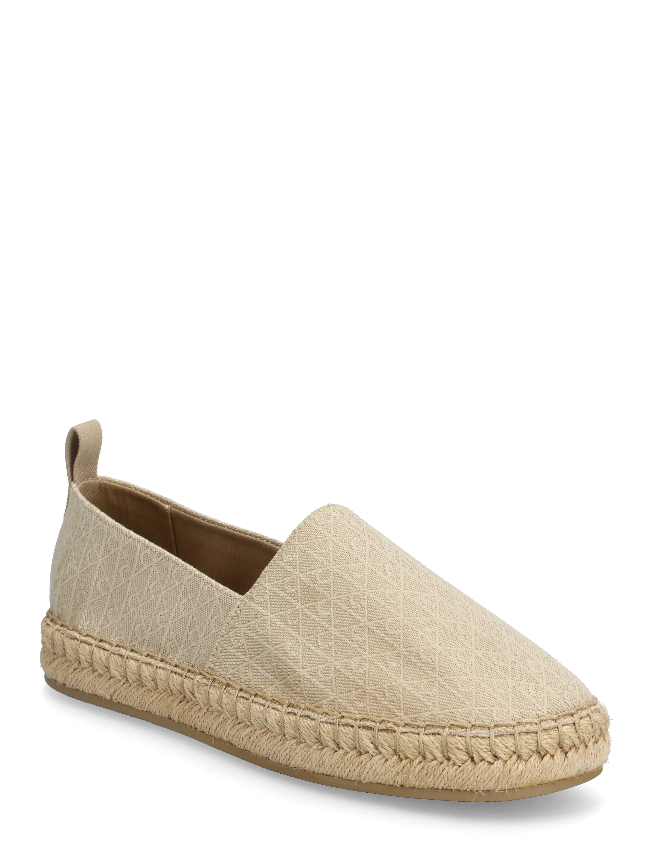 Calvin Klein Oblique Espadrille Aop, 36, Beige, Espadriller > Flade Espadriller, Dame