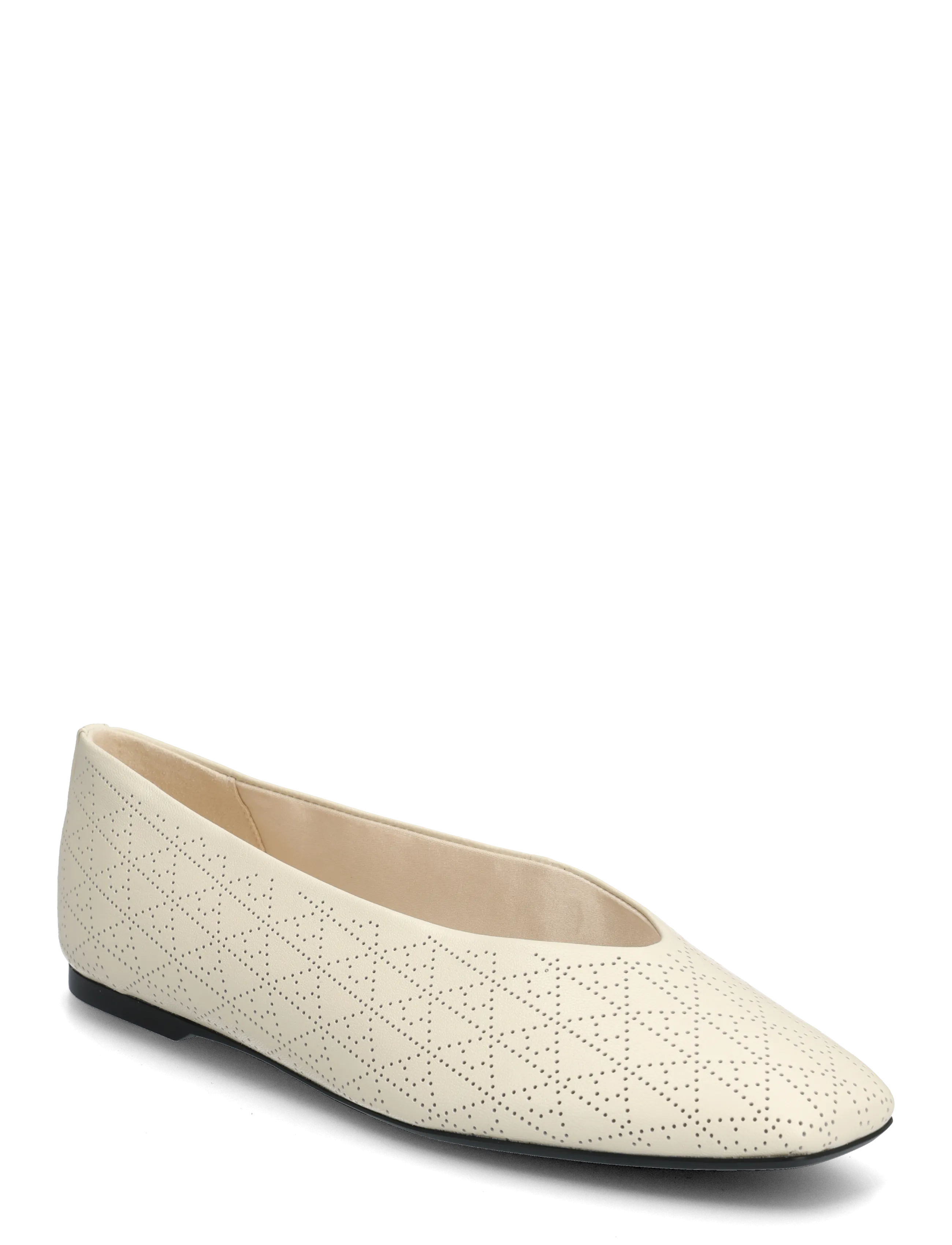 CALVIN KLEIN Square Ballerina Aop Lth Cream - 39 - Damen