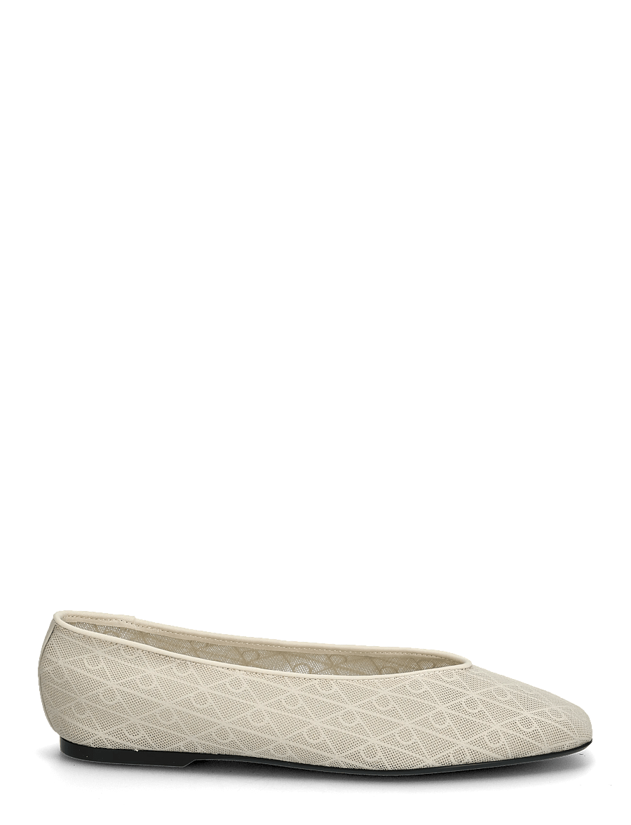Calvin Klein - SQUARE BALLERINA AOP MESH - særlige begivenheder - oatmeal - 1