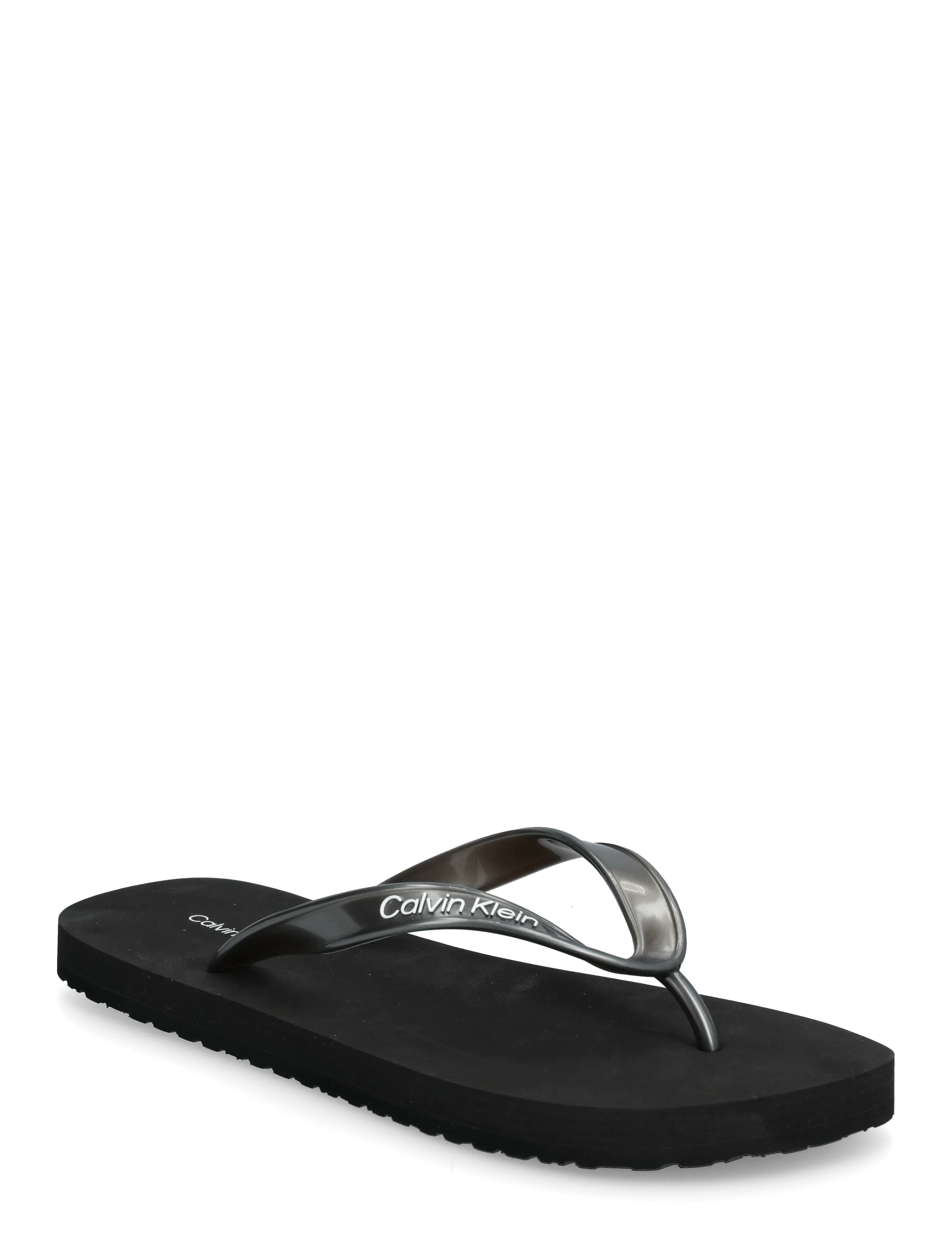 Calvin Klein FLIP FLOP TPU METALLIC - Flip Flops - TRIPLE BLACK / black