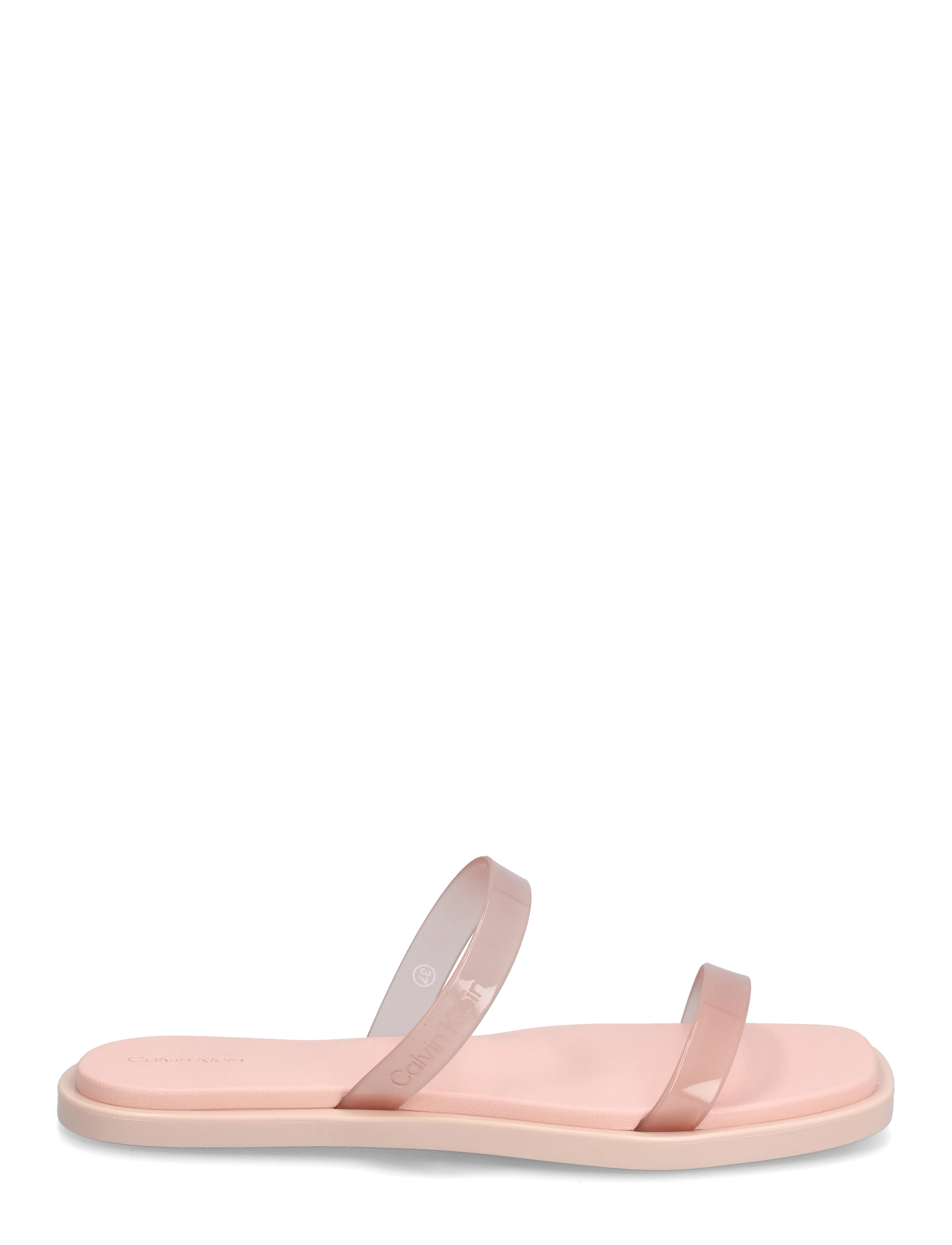 Calvin Klein - JELLY SNDL DOUB BAR SHINY ST TPU - flade sandaler - peach whip - 1