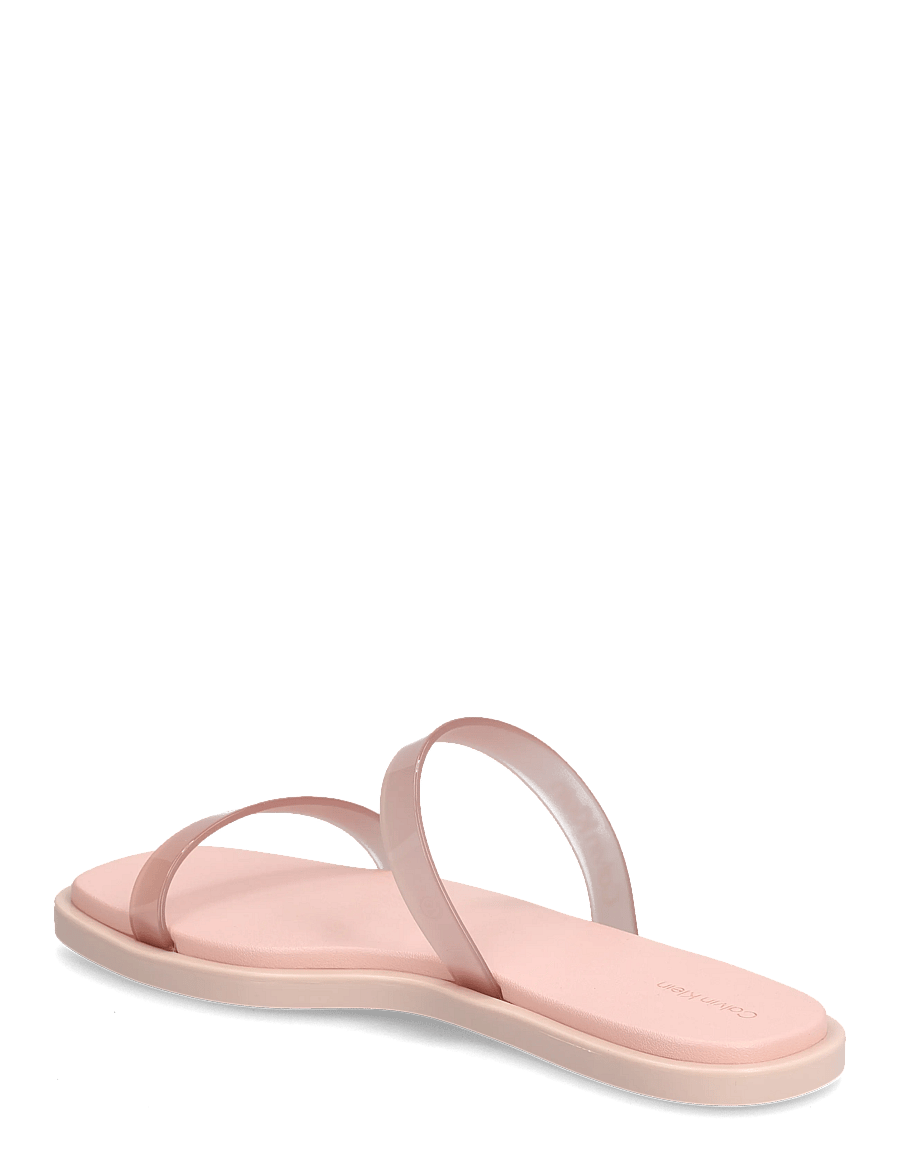 Calvin Klein - JELLY SNDL DOUB BAR SHINY ST TPU - platta sandaler - peach whip - 2