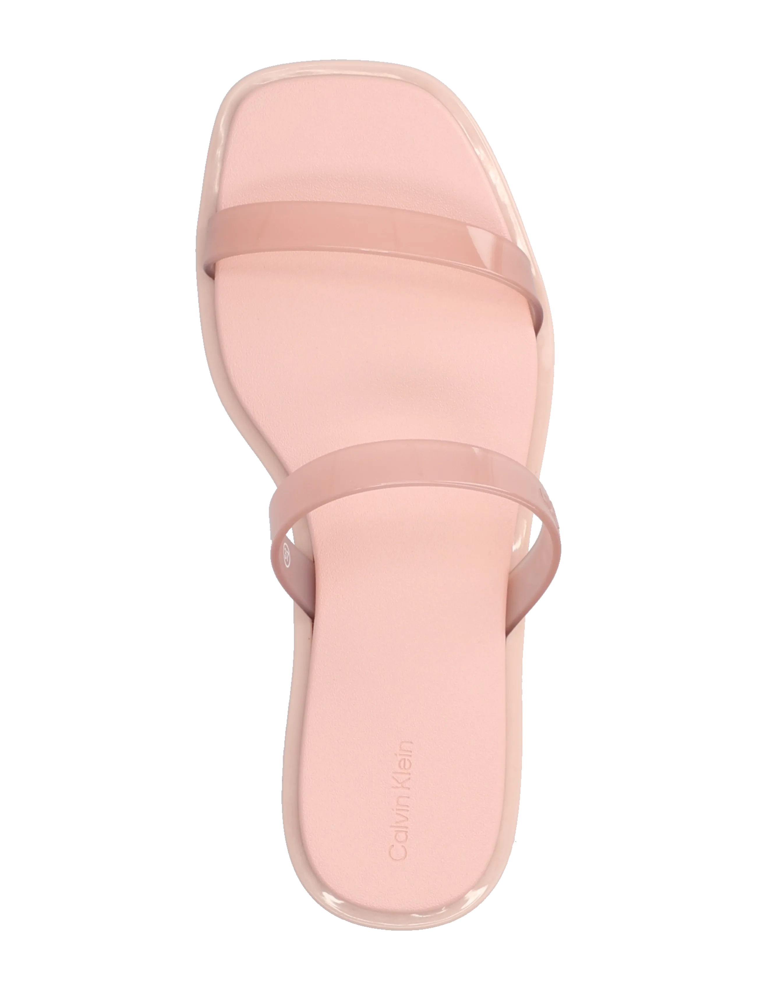 Calvin Klein - JELLY SNDL DOUB BAR SHINY ST TPU - flade sandaler - peach whip - 3