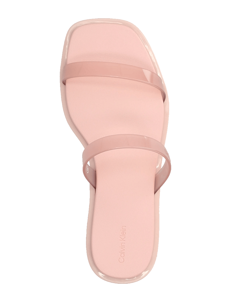 Calvin Klein - JELLY SNDL DOUB BAR SHINY ST TPU - platta sandaler - peach whip - 3