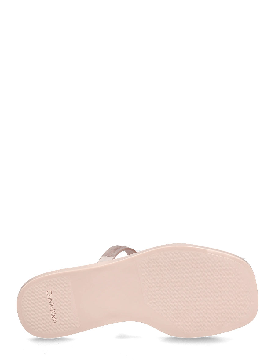 Calvin Klein - JELLY SNDL DOUB BAR SHINY ST TPU - platta sandaler - peach whip - 4