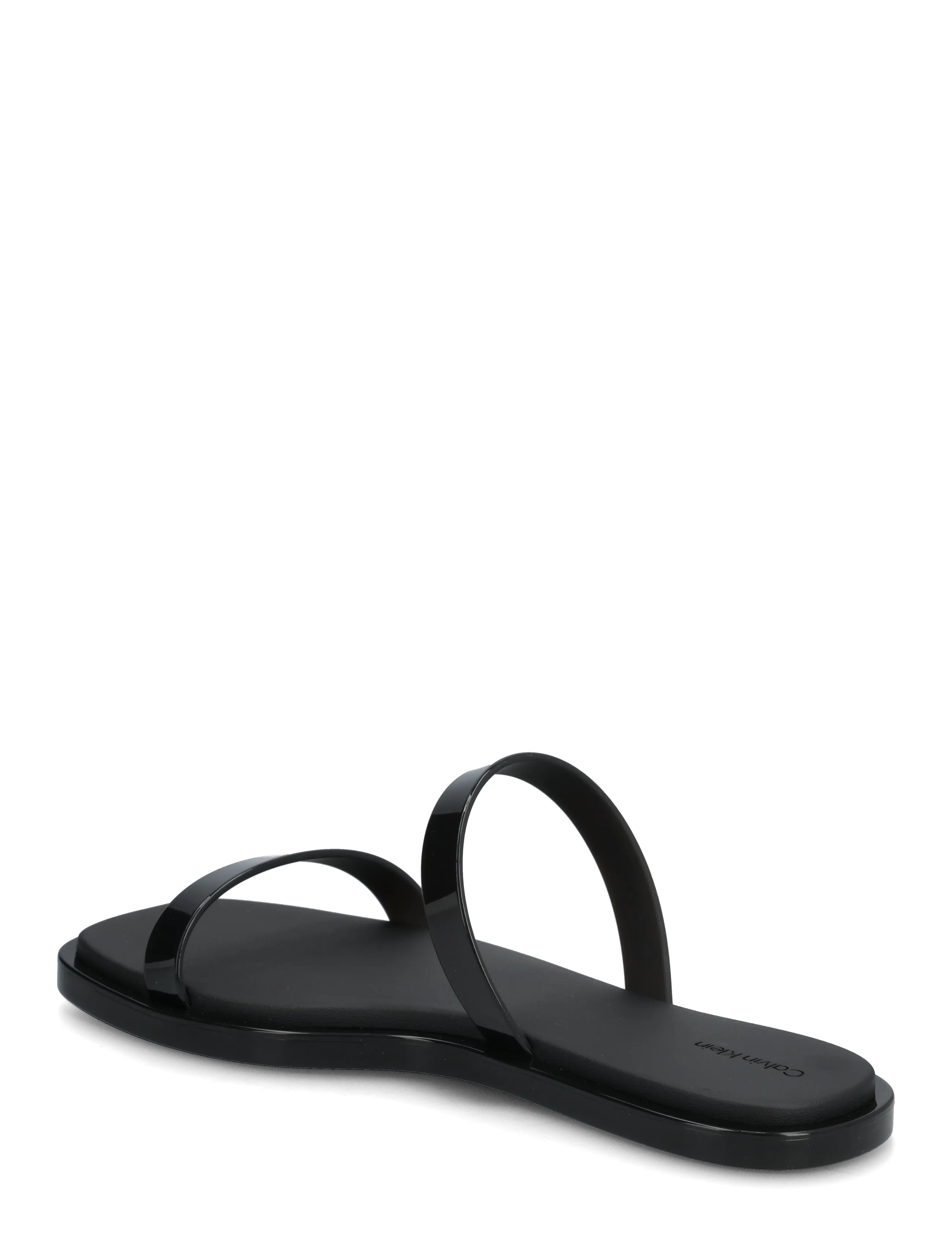 Calvin Klein - JELLY SNDL DOUB BAR SHINY ST TPU - flade sandaler - triple black - 2