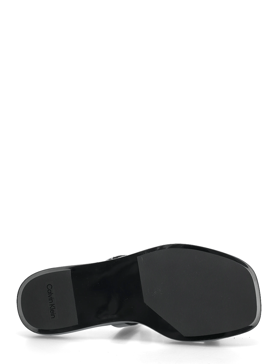 Calvin Klein - JELLY SNDL DOUB BAR SHINY ST TPU - flade sandaler - triple black - 4