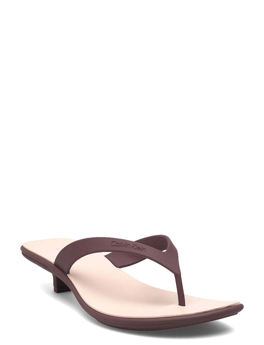 Calvin Klein - FLIP FLOP KITTEN HEEL THONG TPU - sandaletten - bordeaux whisper pink - 0
