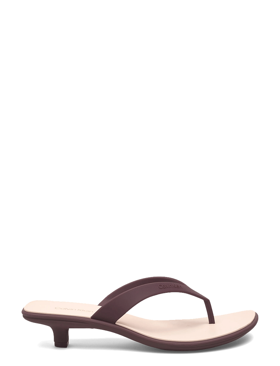 Calvin Klein - FLIP FLOP KITTEN HEEL THONG TPU - sandaletten - bordeaux whisper pink - 1