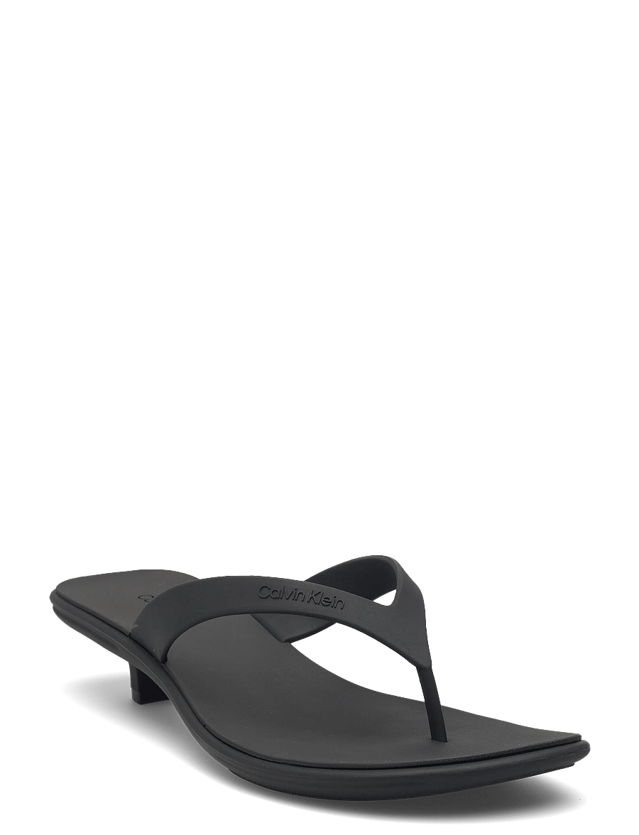 Calvin Klein - FLIP FLOP KITTEN HEEL THONG TPU - sandales à talons - triple black - 0