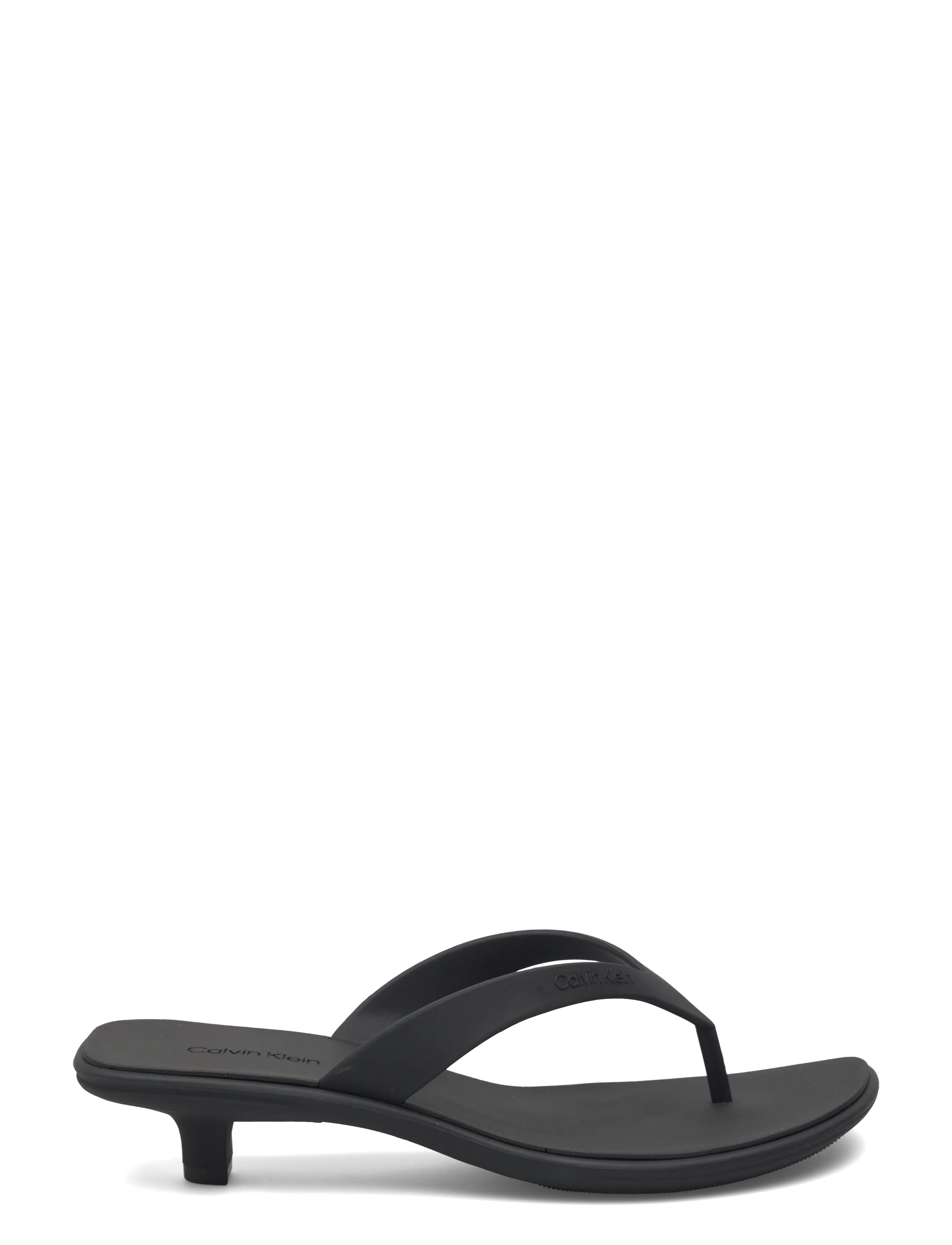 Calvin Klein - FLIP FLOP KITTEN HEEL THONG TPU - sandales à talons - triple black - 1