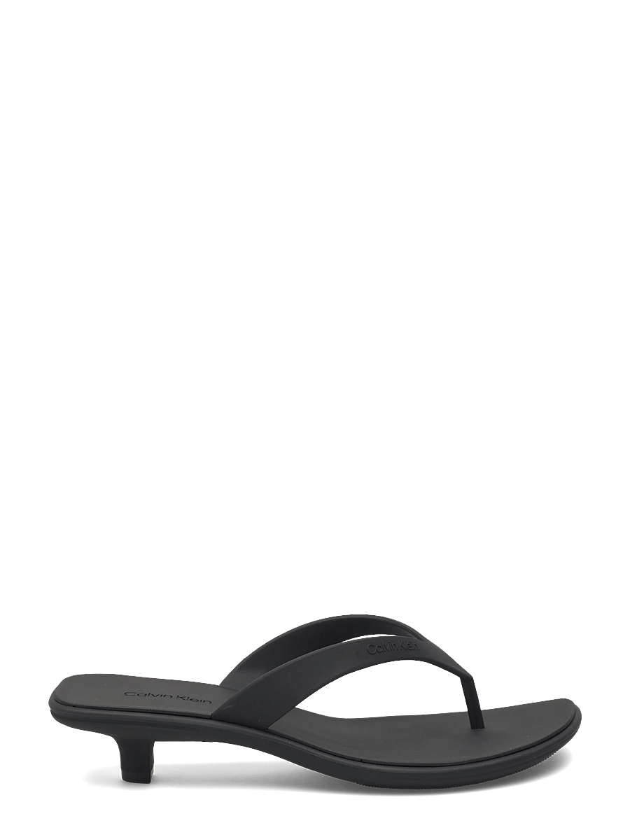 Calvin Klein - FLIP FLOP KITTEN HEEL THONG TPU - sandales à talons - triple black - 1