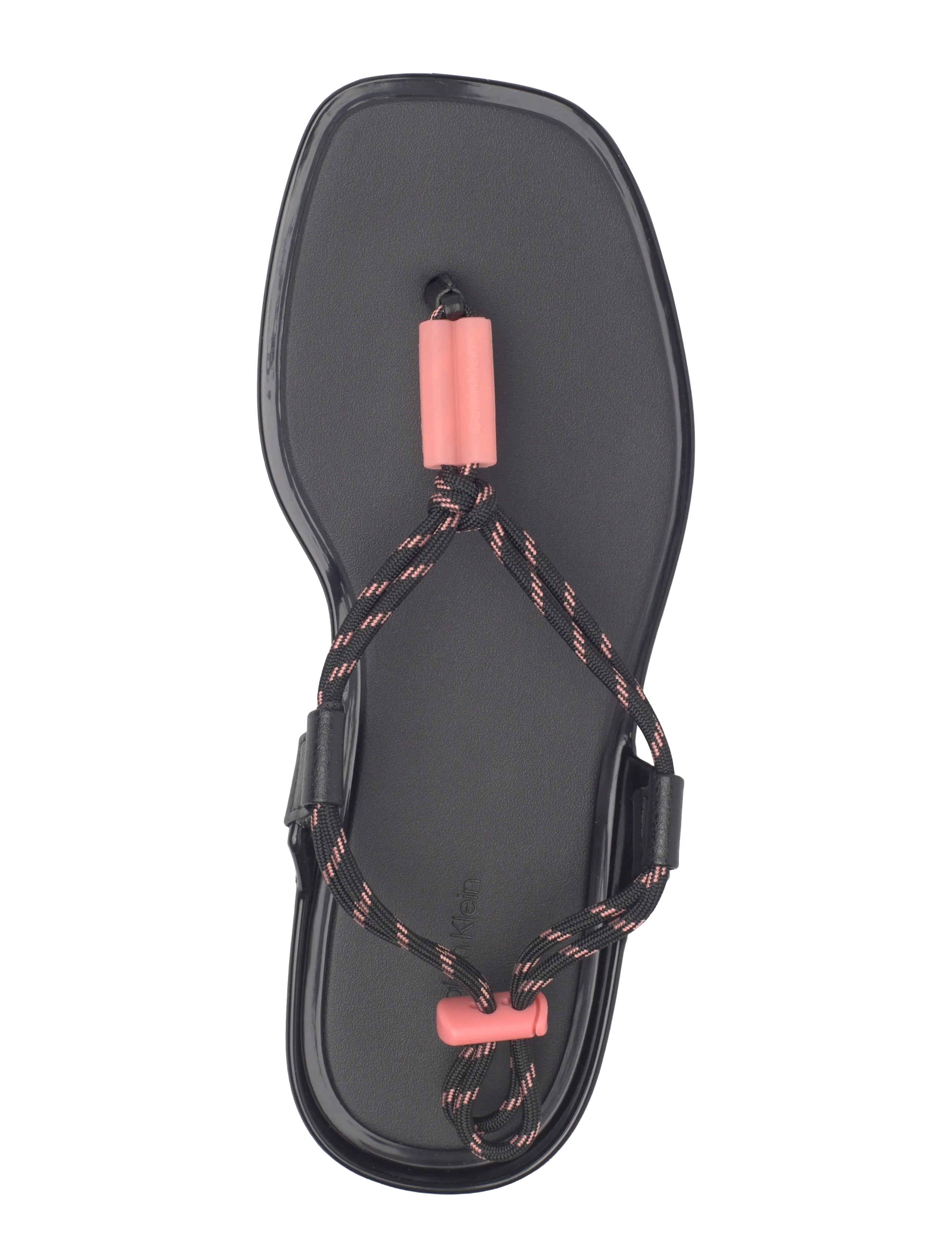 Calvin Klein - BEACH SANDAL ROPE PU 2 - flade sandaler - black peach whip - 3