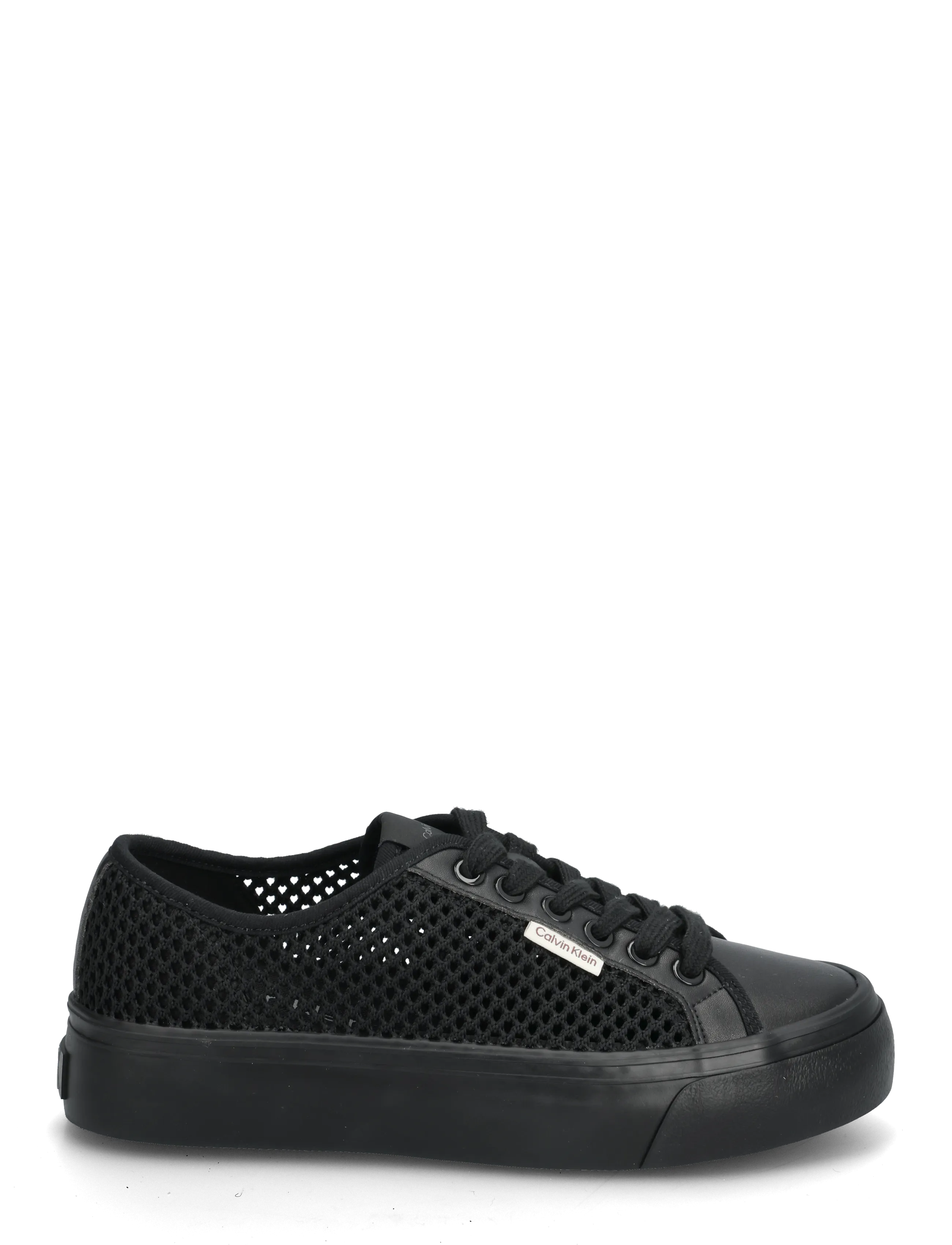 Calvin Klein - VULC FLATF LACE UP LIN MESH - lave sneakers - triple black - 1