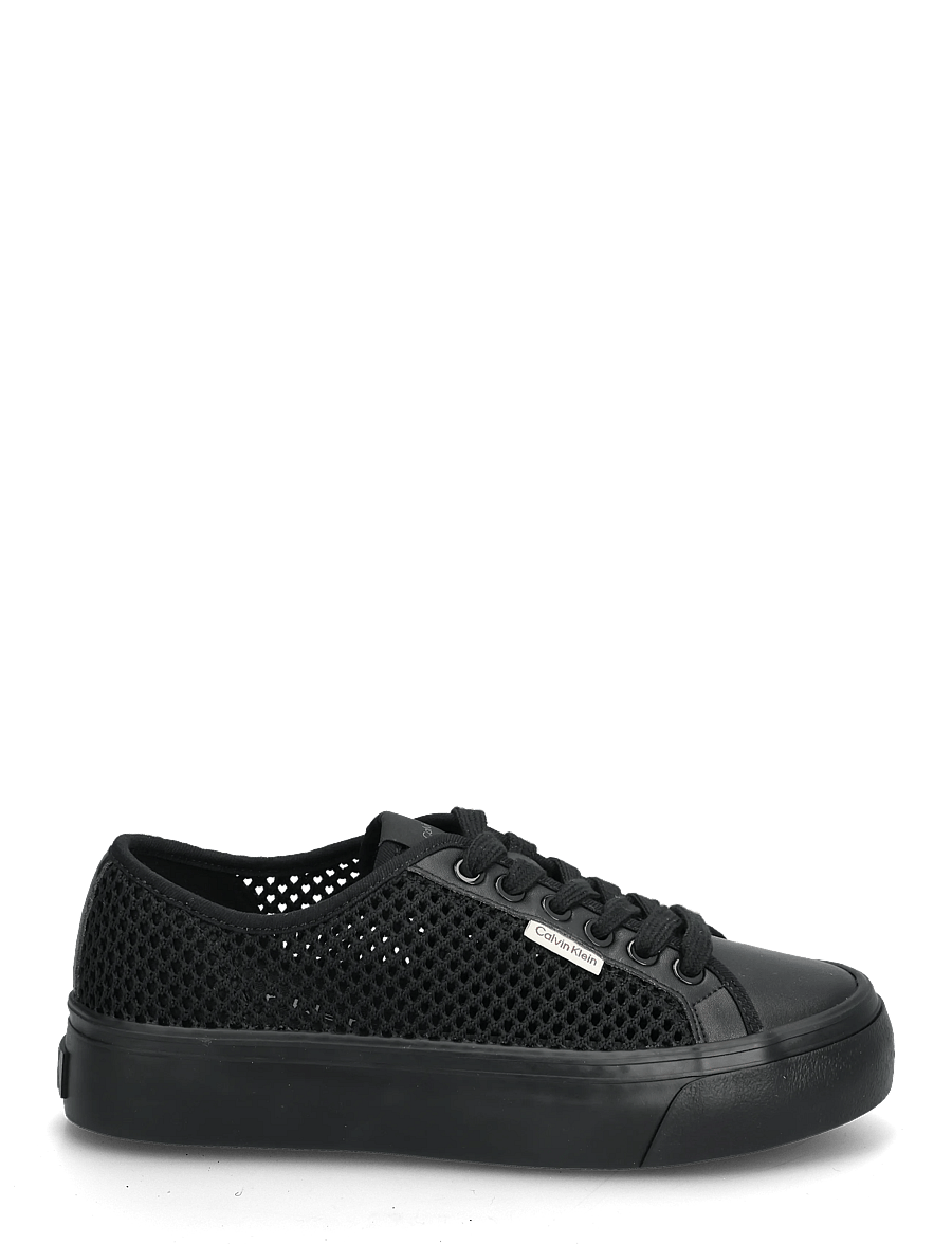 Calvin Klein - VULC FLATF LACE UP LIN MESH - madala säärega tossud - triple black - 1