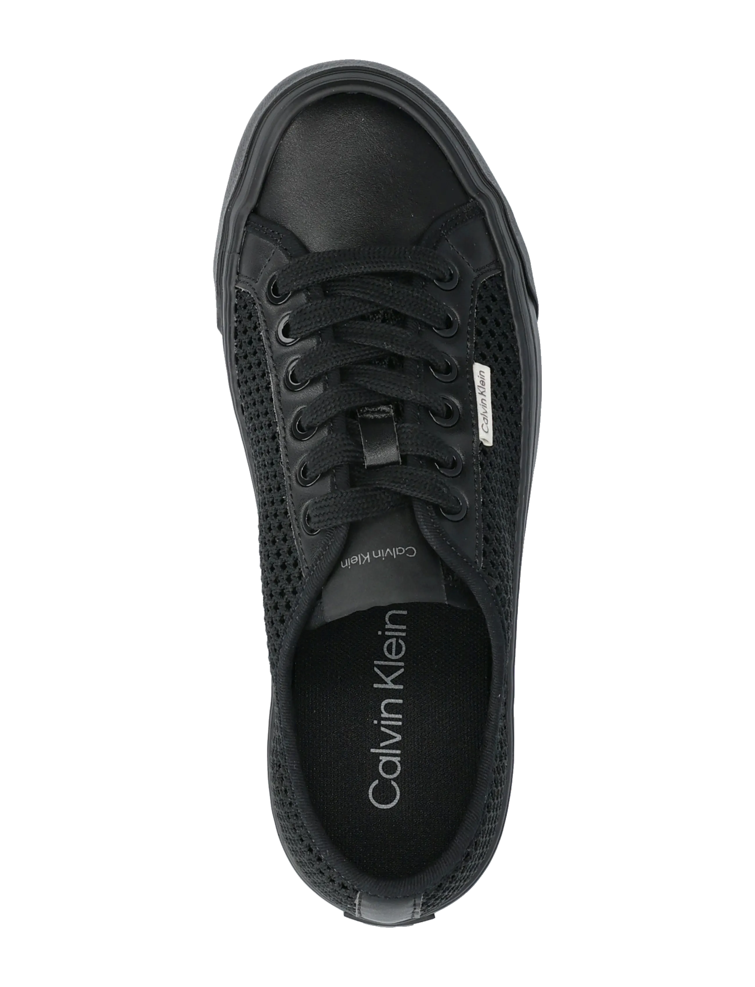 Calvin Klein - VULC FLATF LACE UP LIN MESH - lave sneakers - triple black - 3